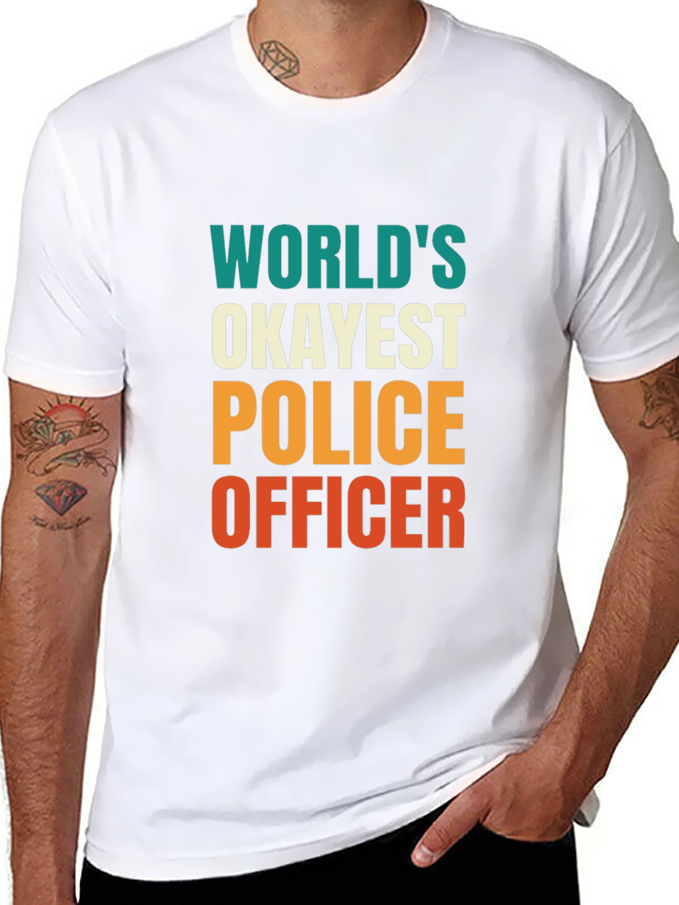 Okayest Police Officer Graphic Tee