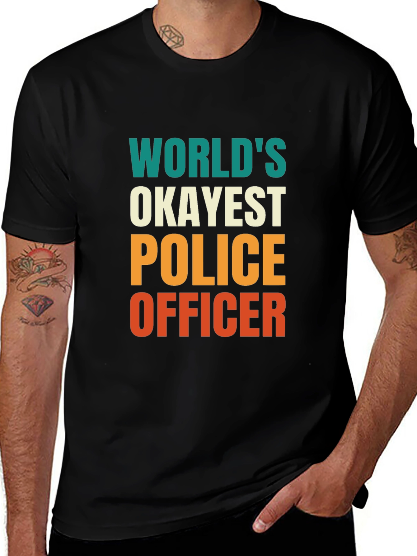 Okayest Police Officer Graphic Tee