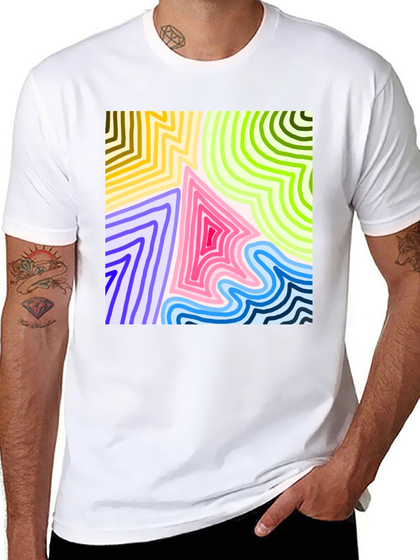 Abstract Art Graphic Tee - Modern Style