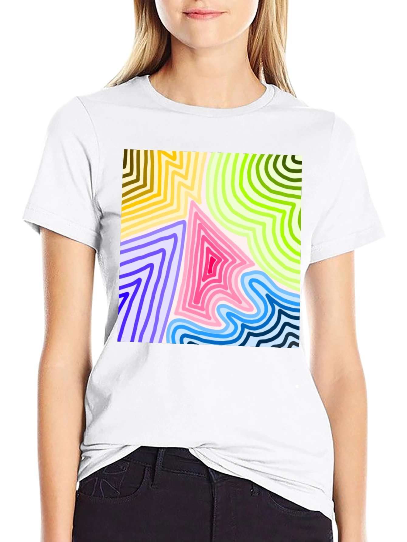 Abstract Art Graphic Tee - Modern Style