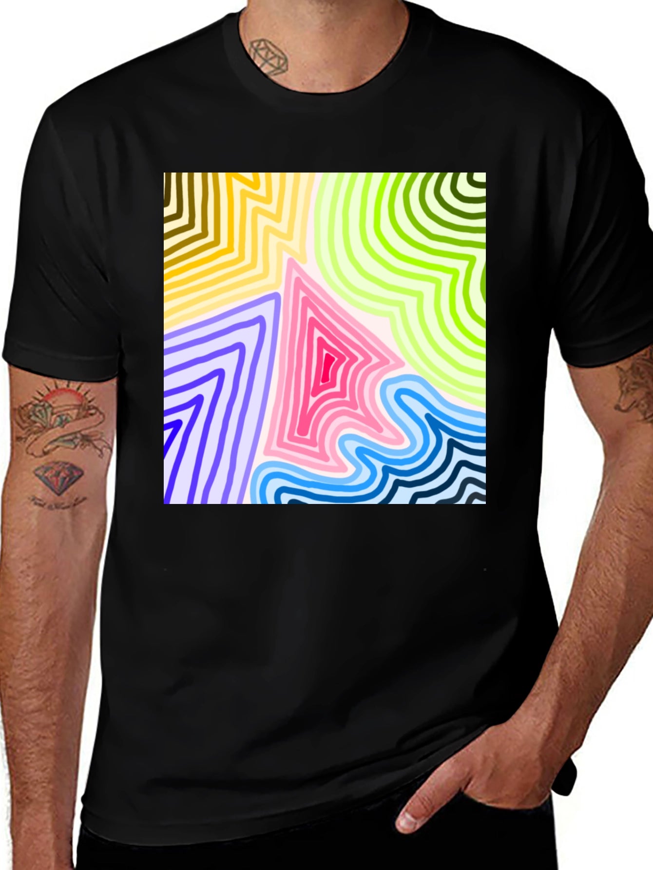 Abstract Art Graphic Tee - Modern Style
