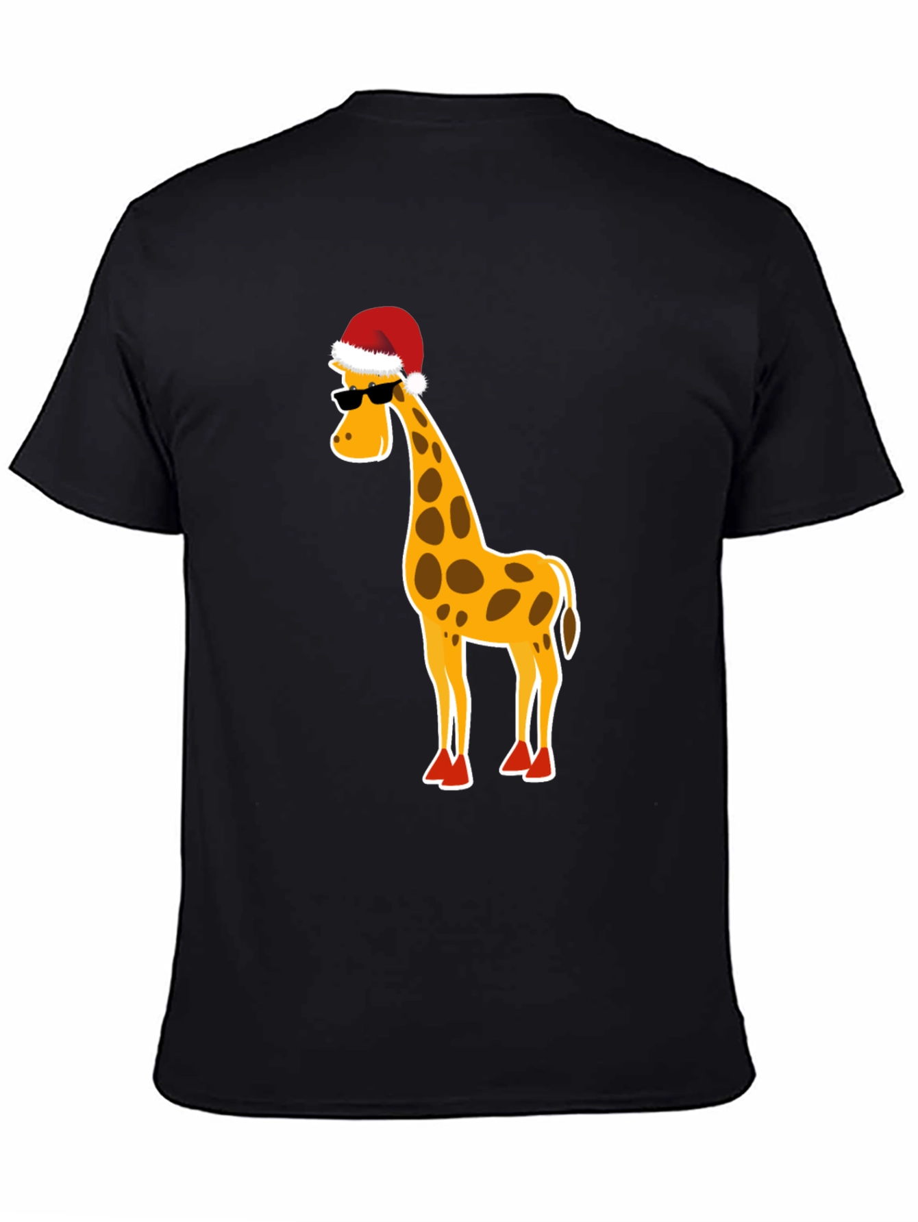Festive Giraffe T-Shirt: Holiday Humor Apparel