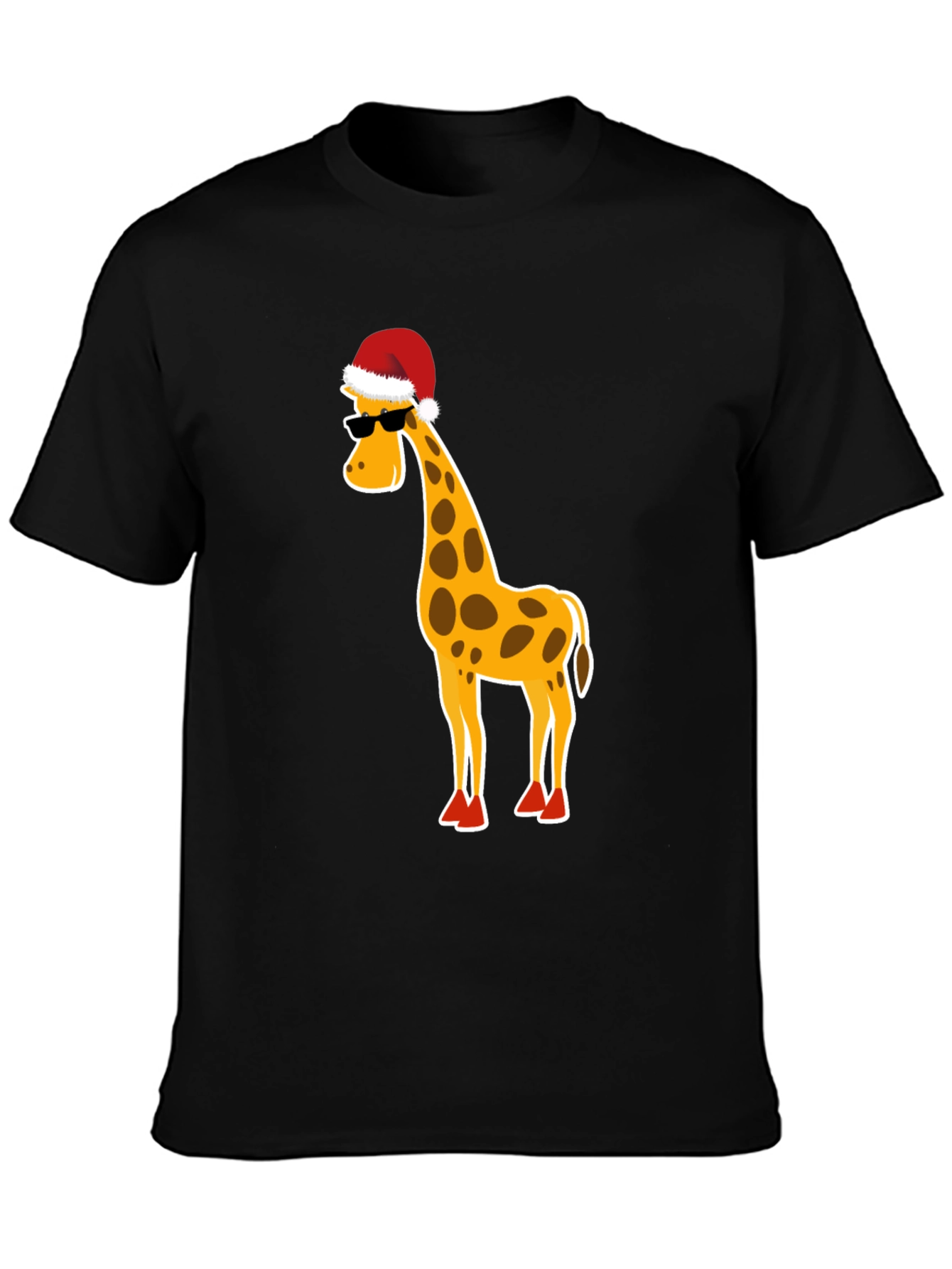 Festive Giraffe T-Shirt: Holiday Humor Apparel