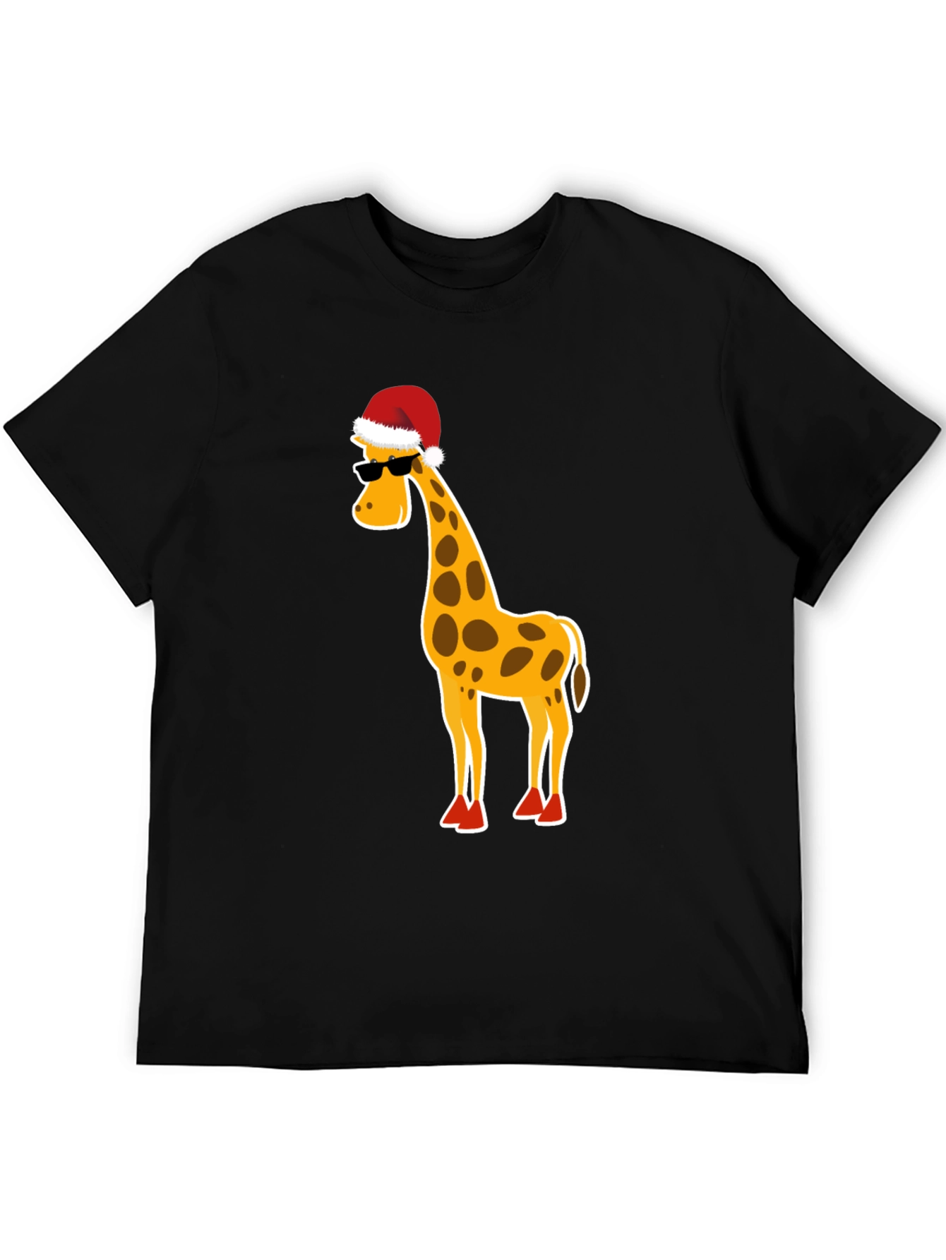 Festive Giraffe T-Shirt: Holiday Humor Apparel