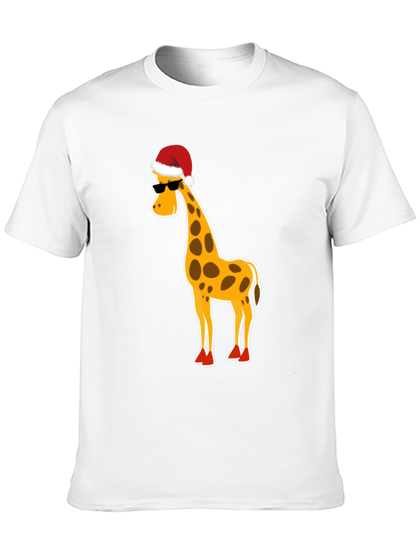 Festive Giraffe T-Shirt: Holiday Humor Apparel
