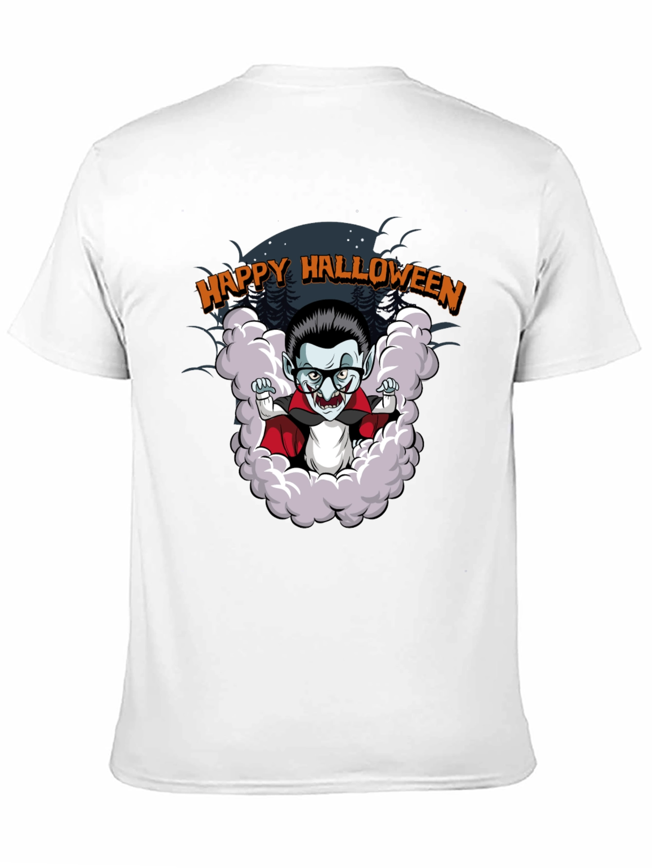 Happy Halloween Vampire Cartoon T-Shirt