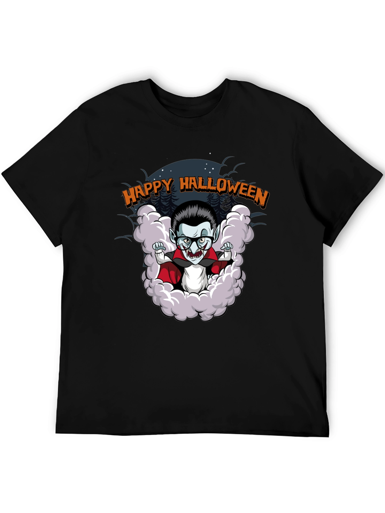 Happy Halloween Vampire Cartoon T-Shirt