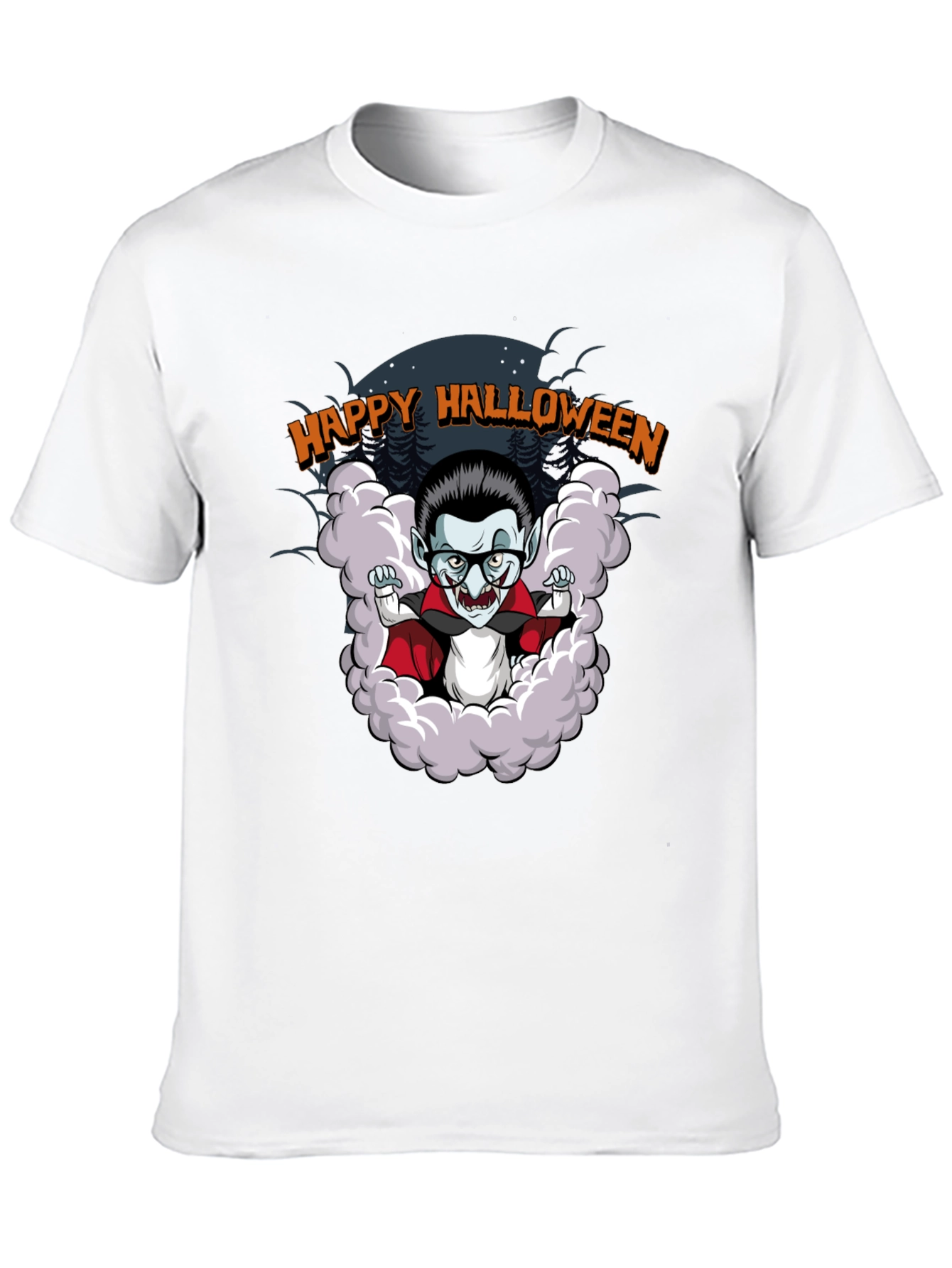 Happy Halloween Vampire Cartoon T-Shirt
