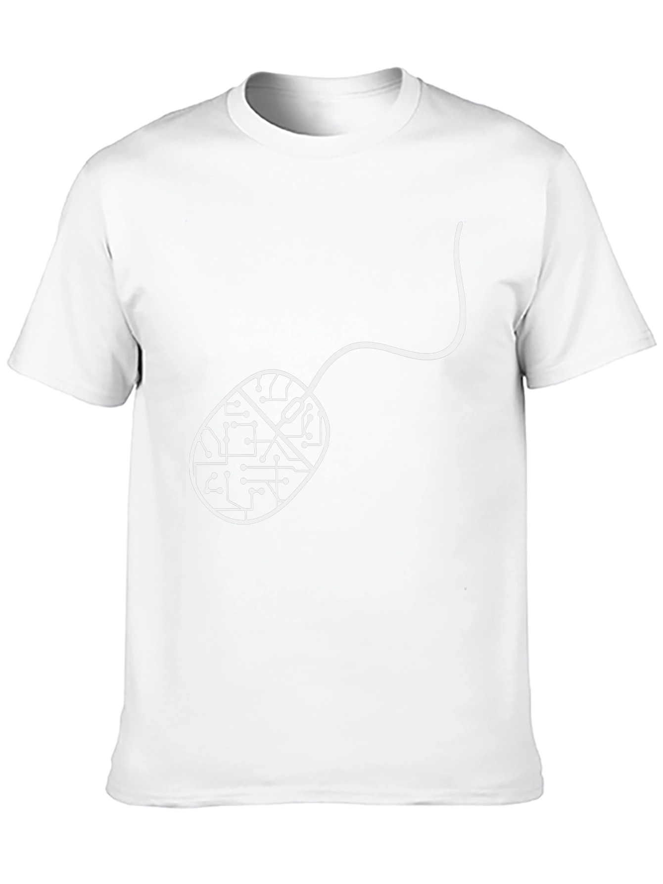 Circuit Board Mouse Tee - Black Cotton Geek Shirt