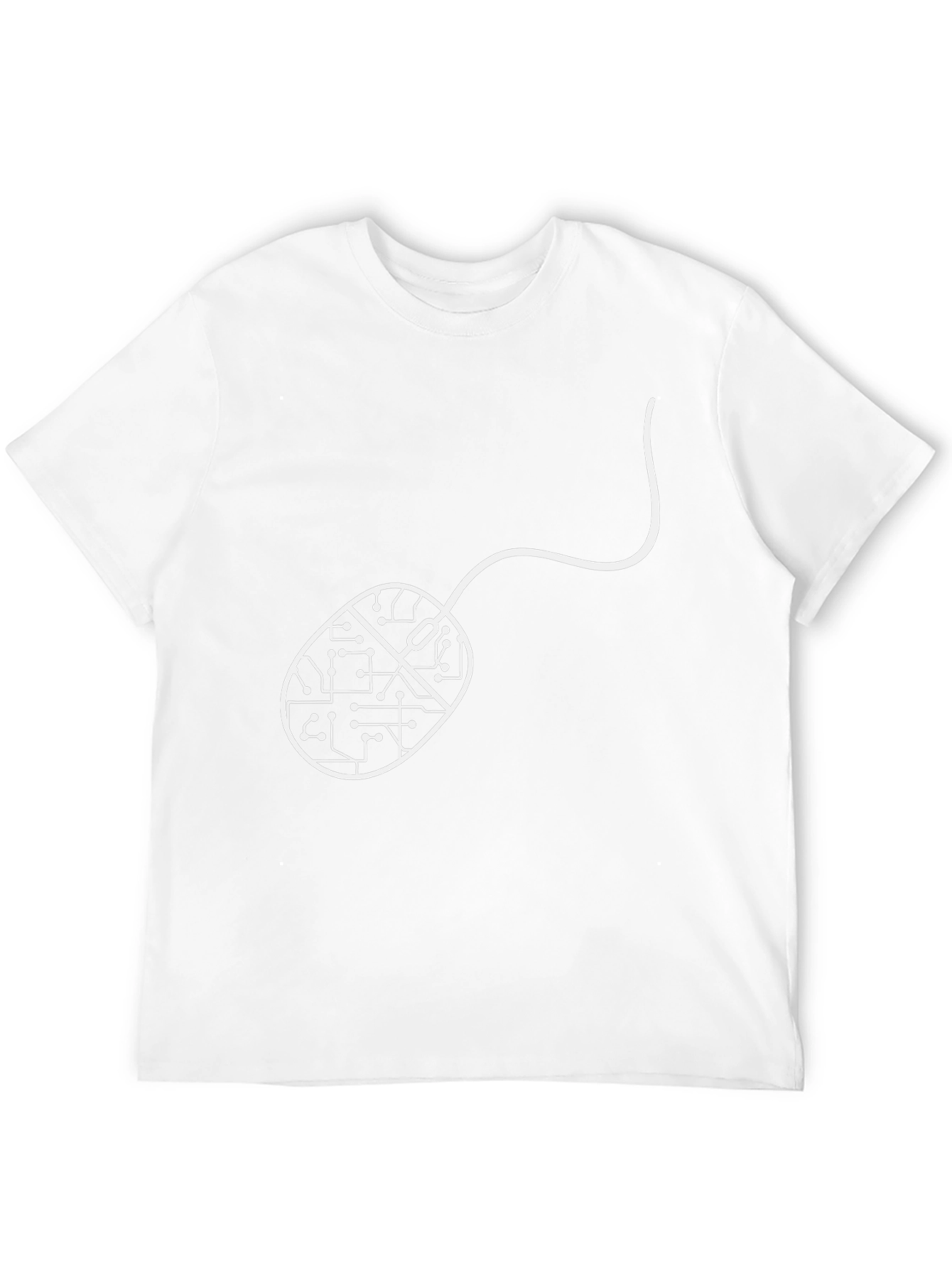 Circuit Board Mouse Tee - Black Cotton Geek Shirt