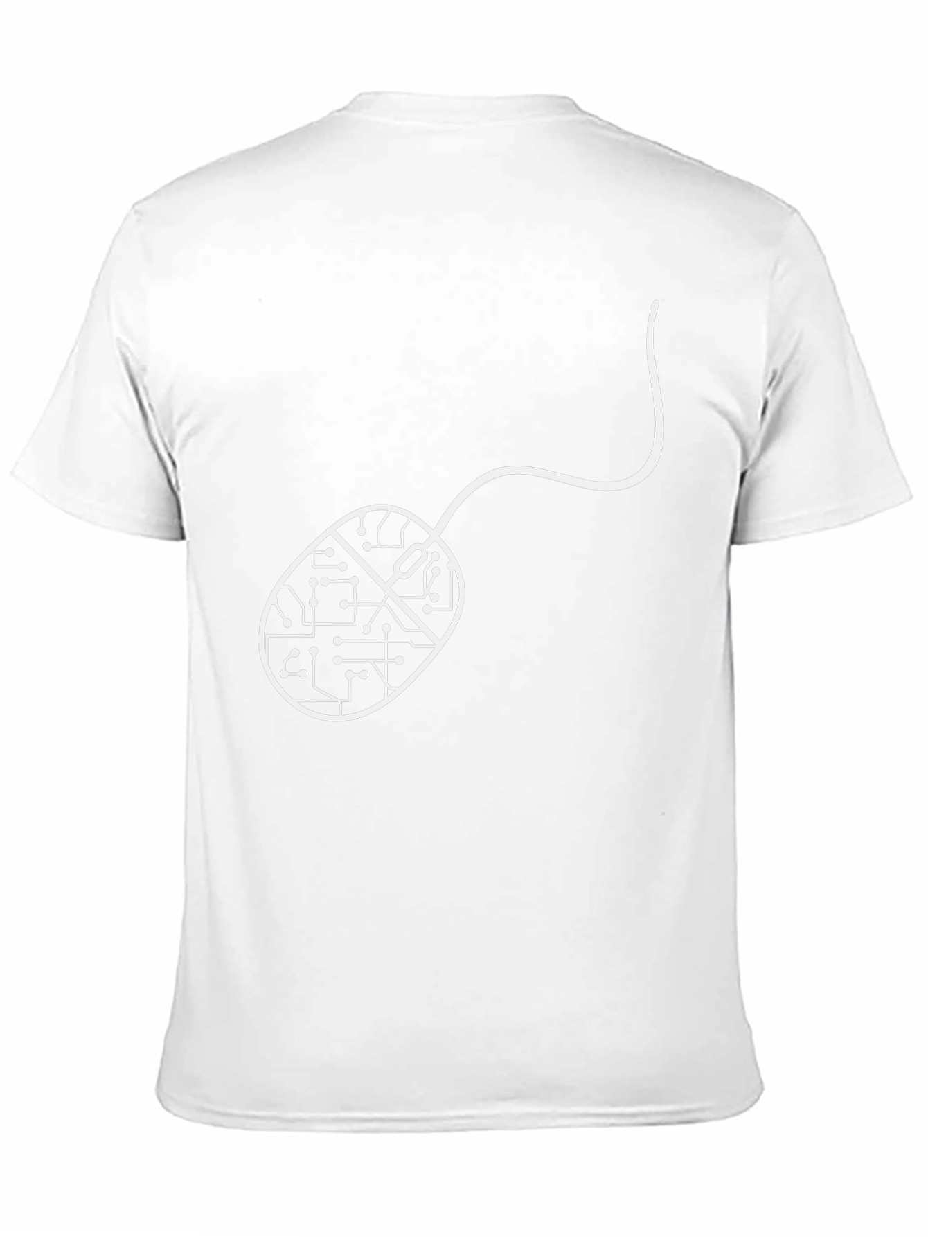 Circuit Board Mouse Tee - Black Cotton Geek Shirt