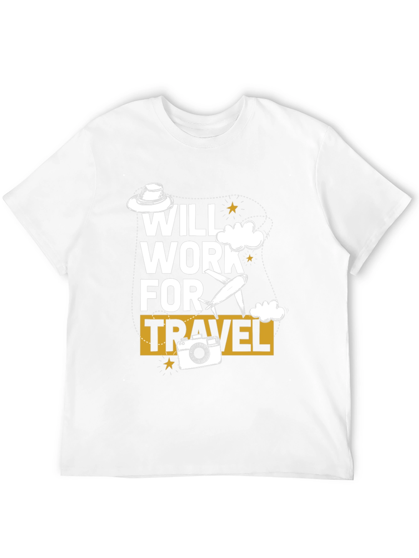 Will Work For Travel Graphic Tee