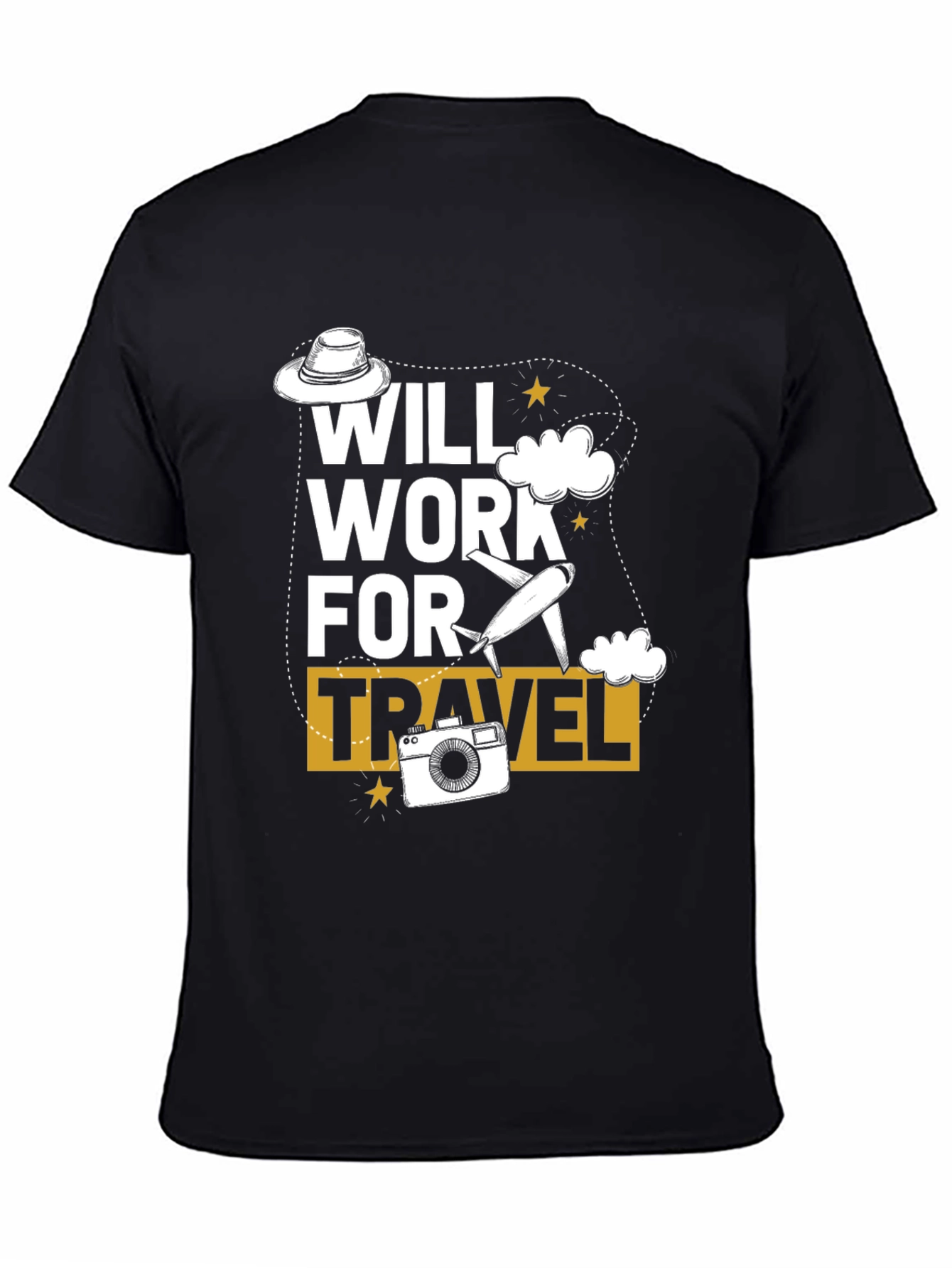 Will Work For Travel Graphic Tee