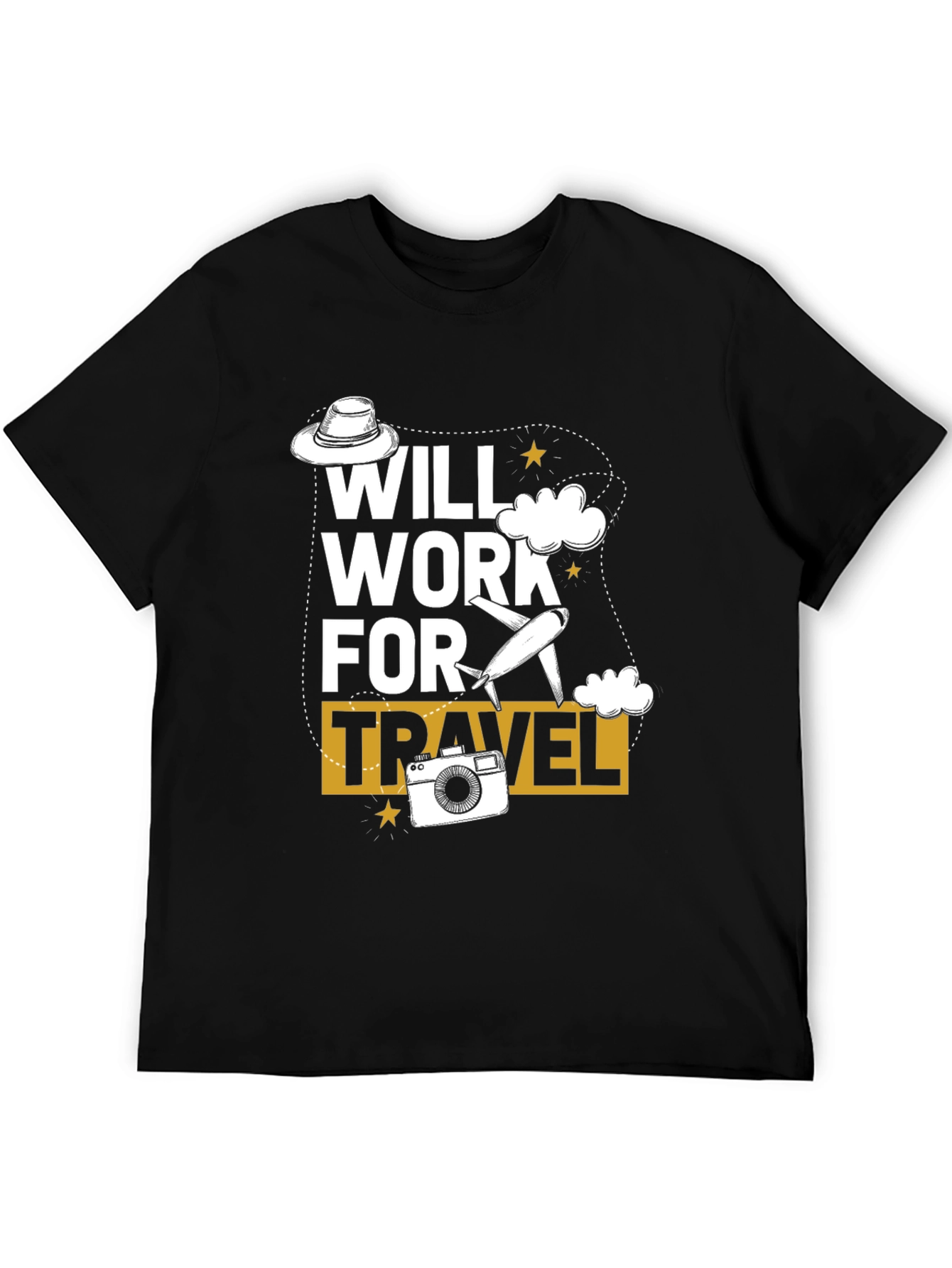 Will Work For Travel Graphic Tee