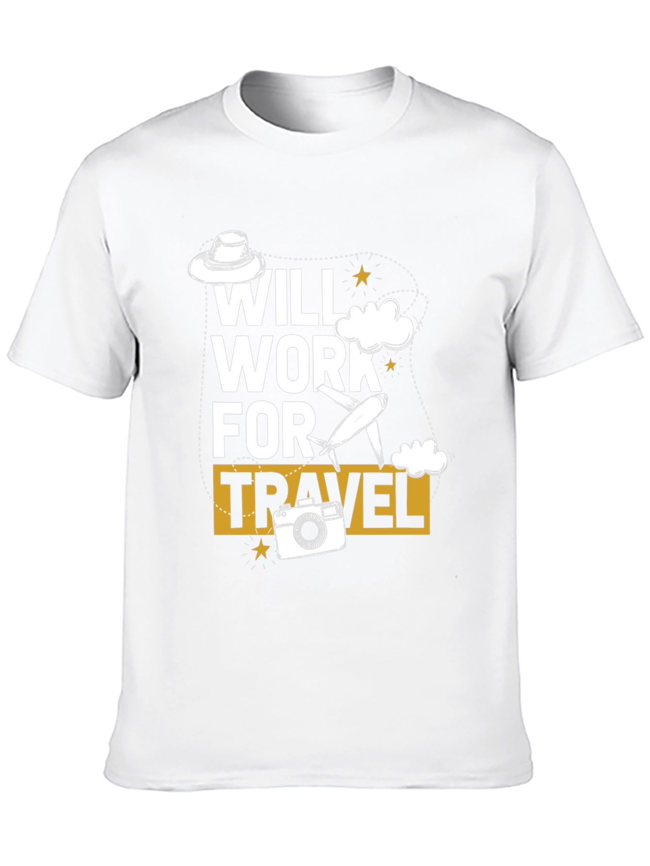 Will Work For Travel Graphic Tee