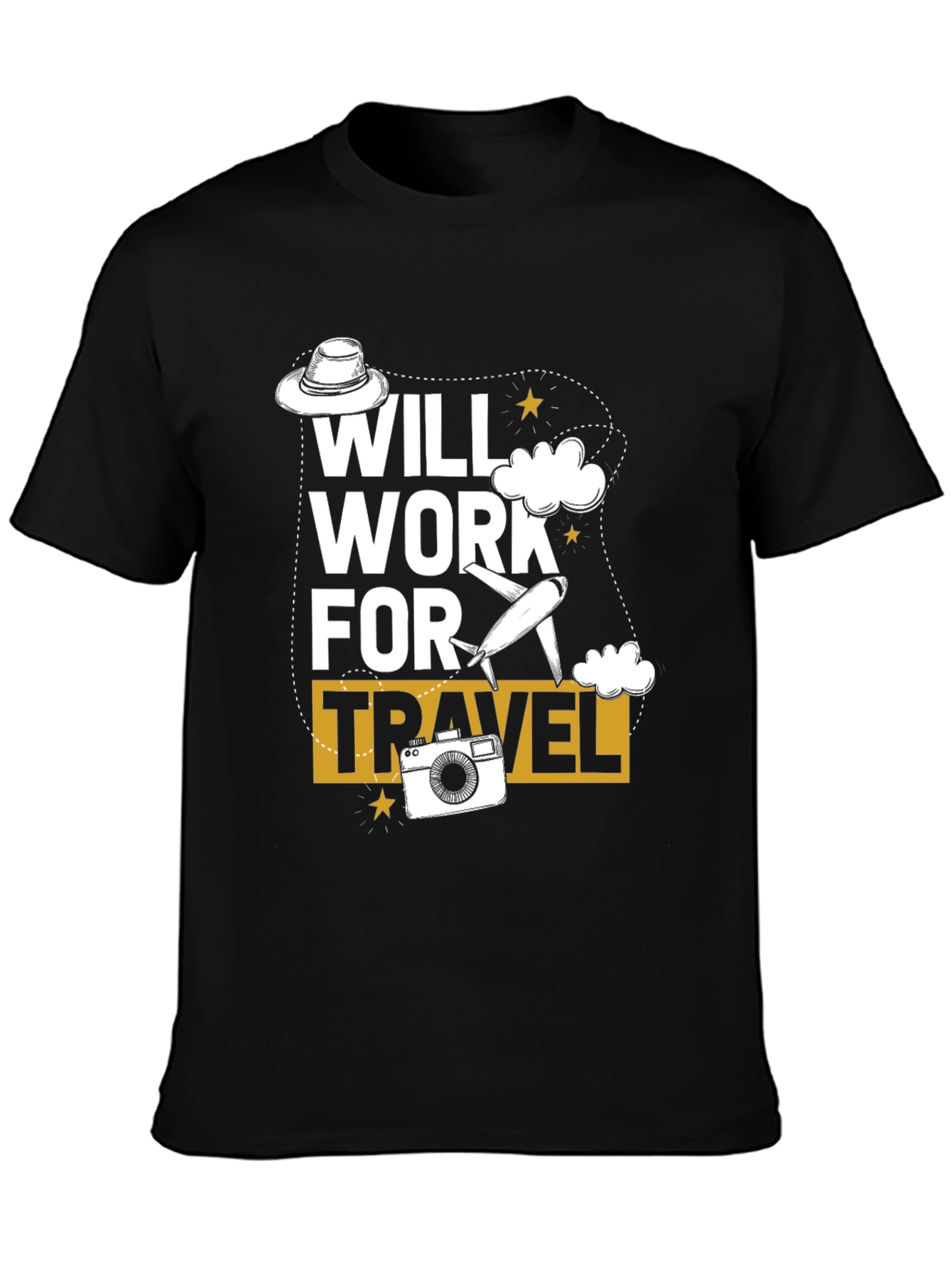 Will Work For Travel Graphic Tee