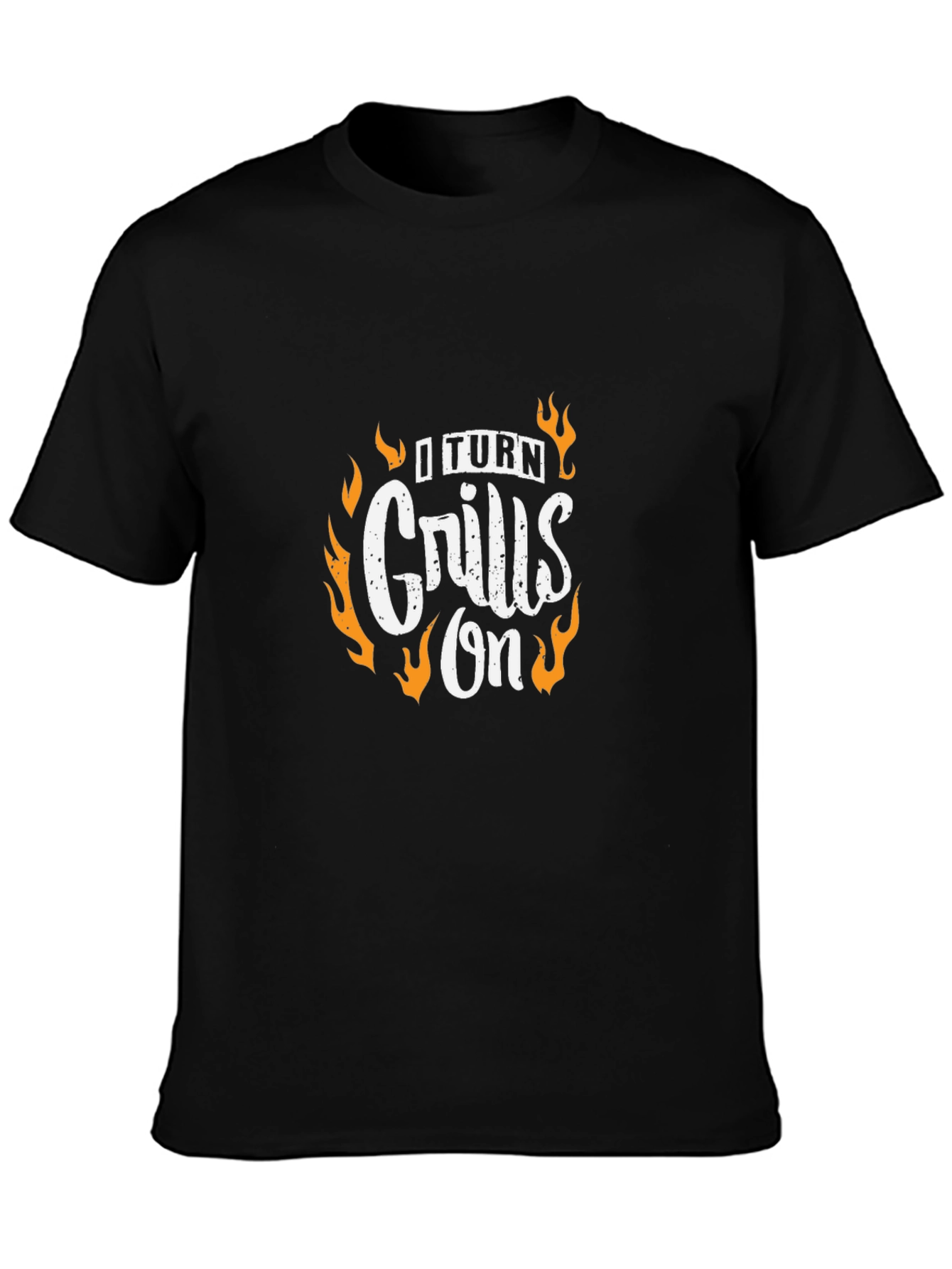 I Turn Grills On Black Graphic Tee
