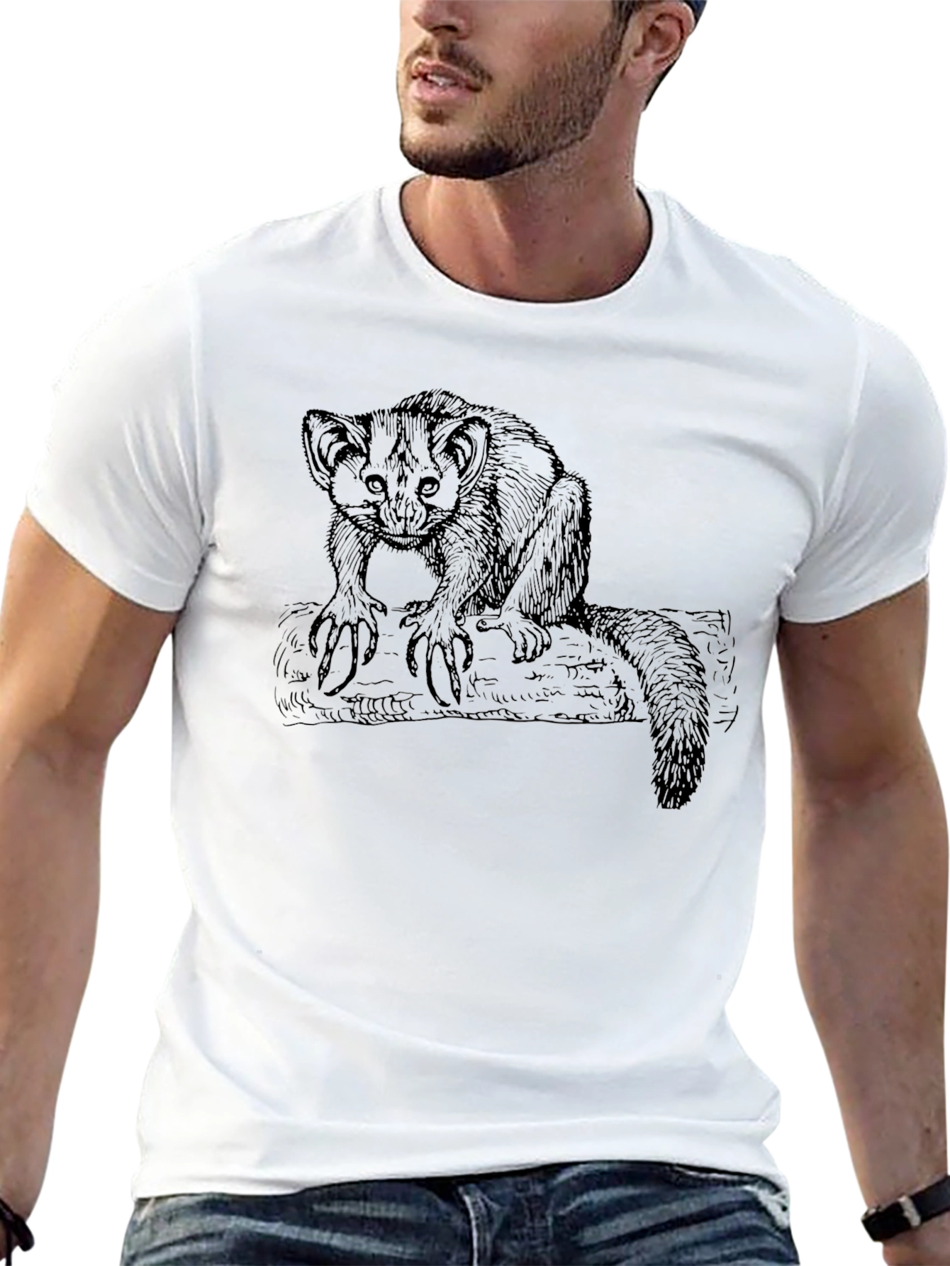 Aye-Aye Lemur Graphic Tee - Unique Wildlife Design