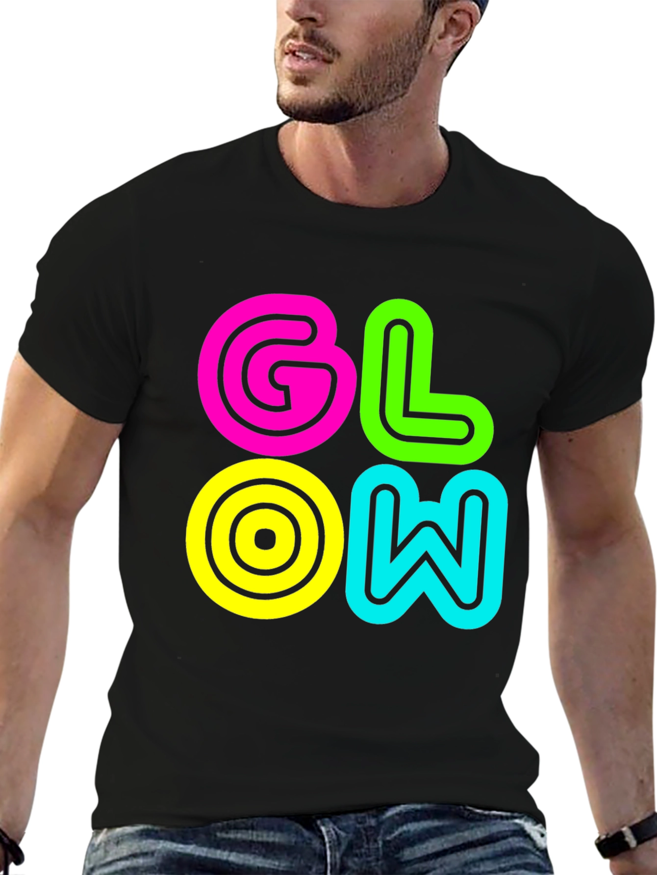 Glow Graphic Tee - Retro Style