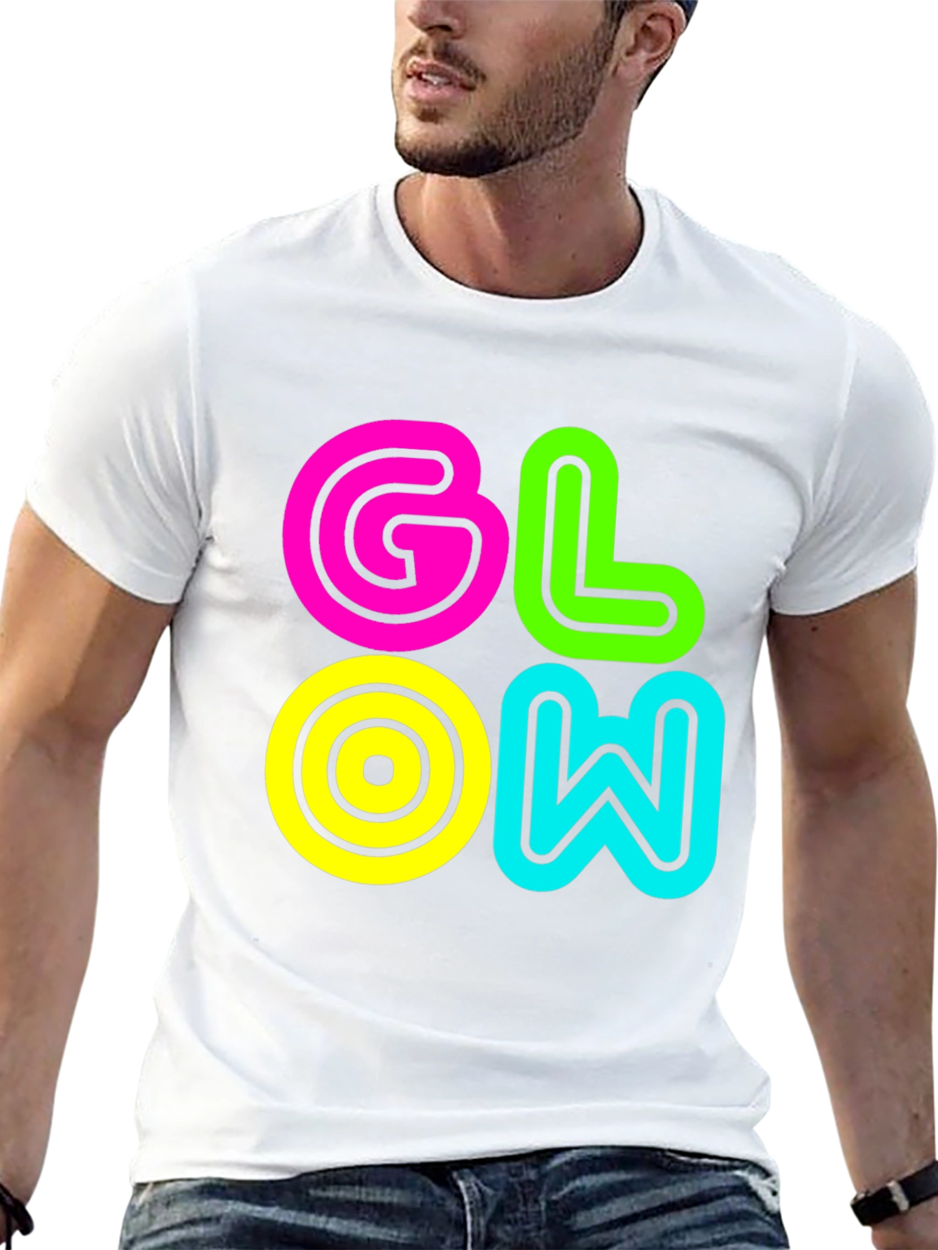 Glow Graphic Tee - Retro Style