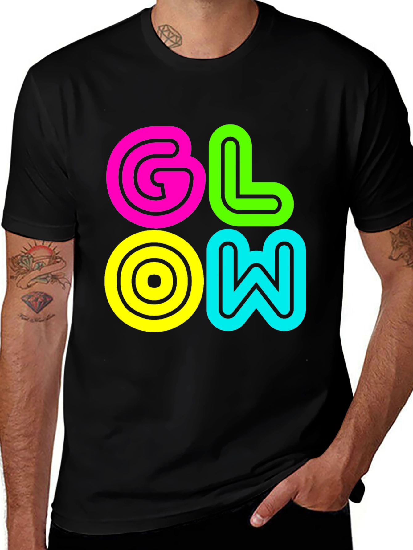 Glow Graphic Tee - Retro Style