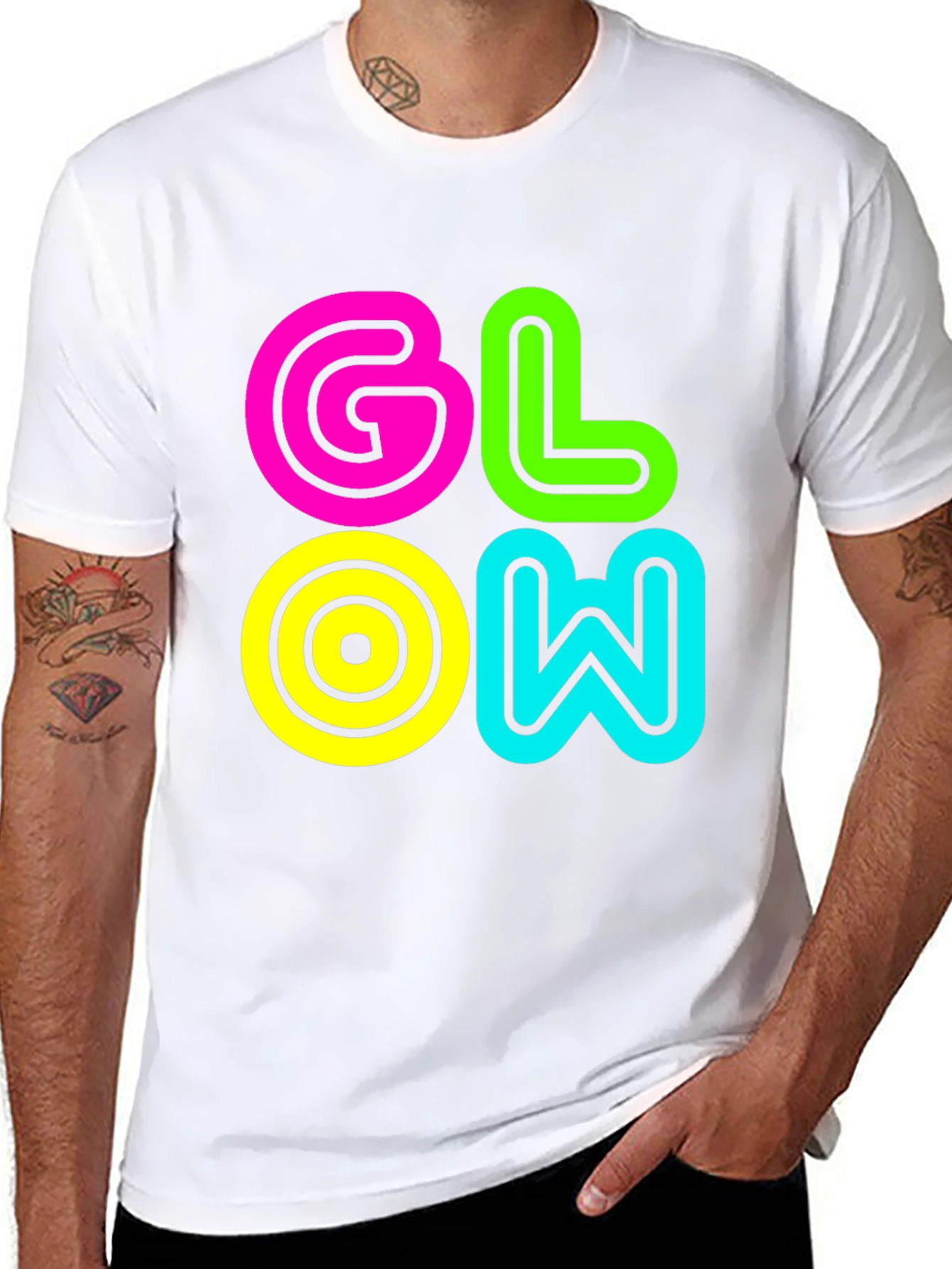 Glow Graphic Tee - Retro Style
