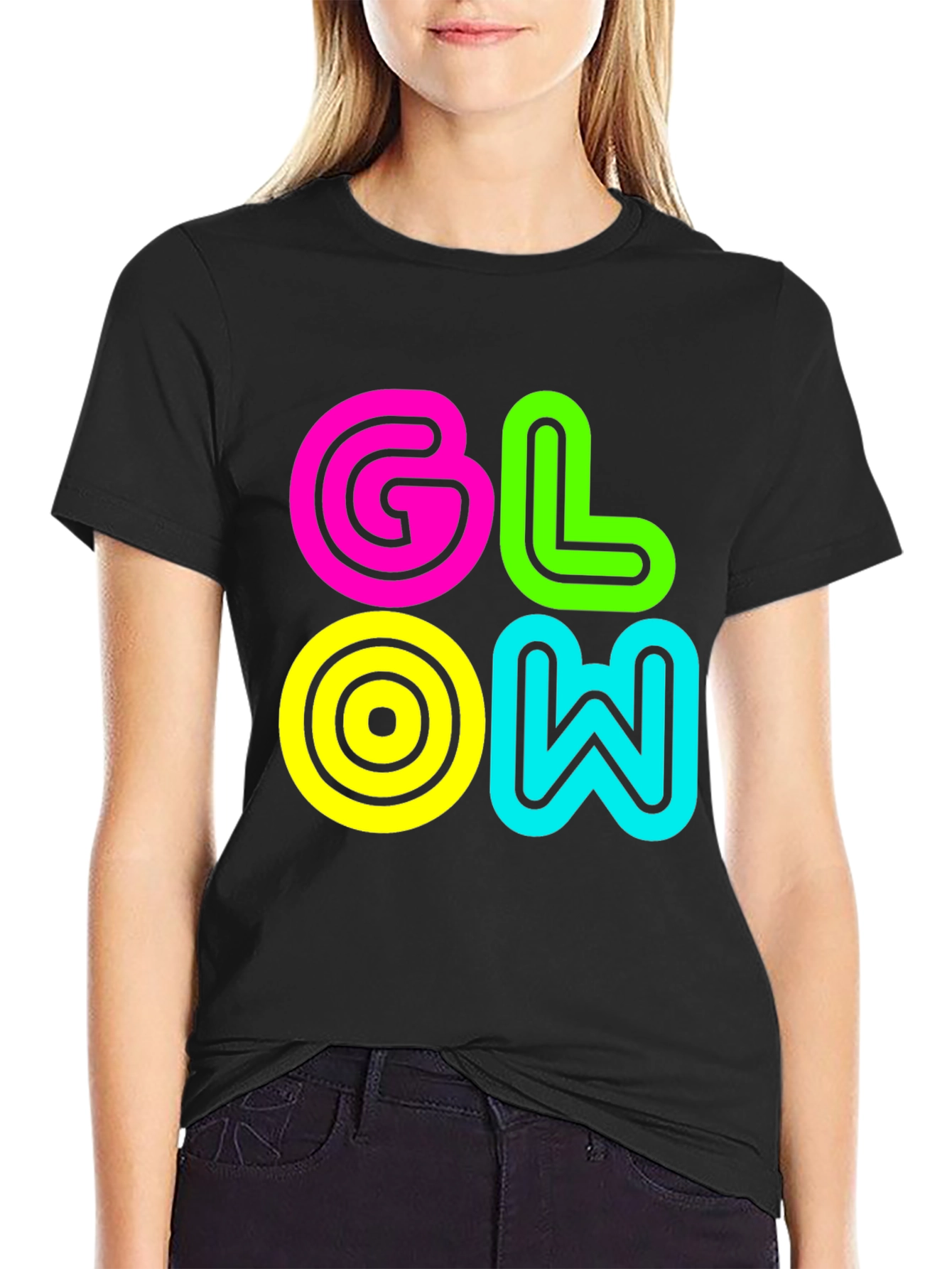 Glow Graphic Tee - Retro Style