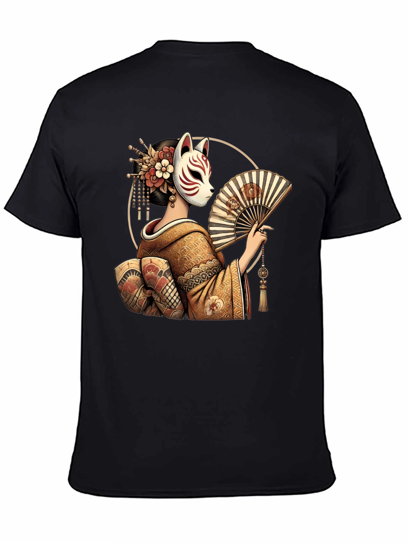 Fox Mask Geisha Graphic Tee