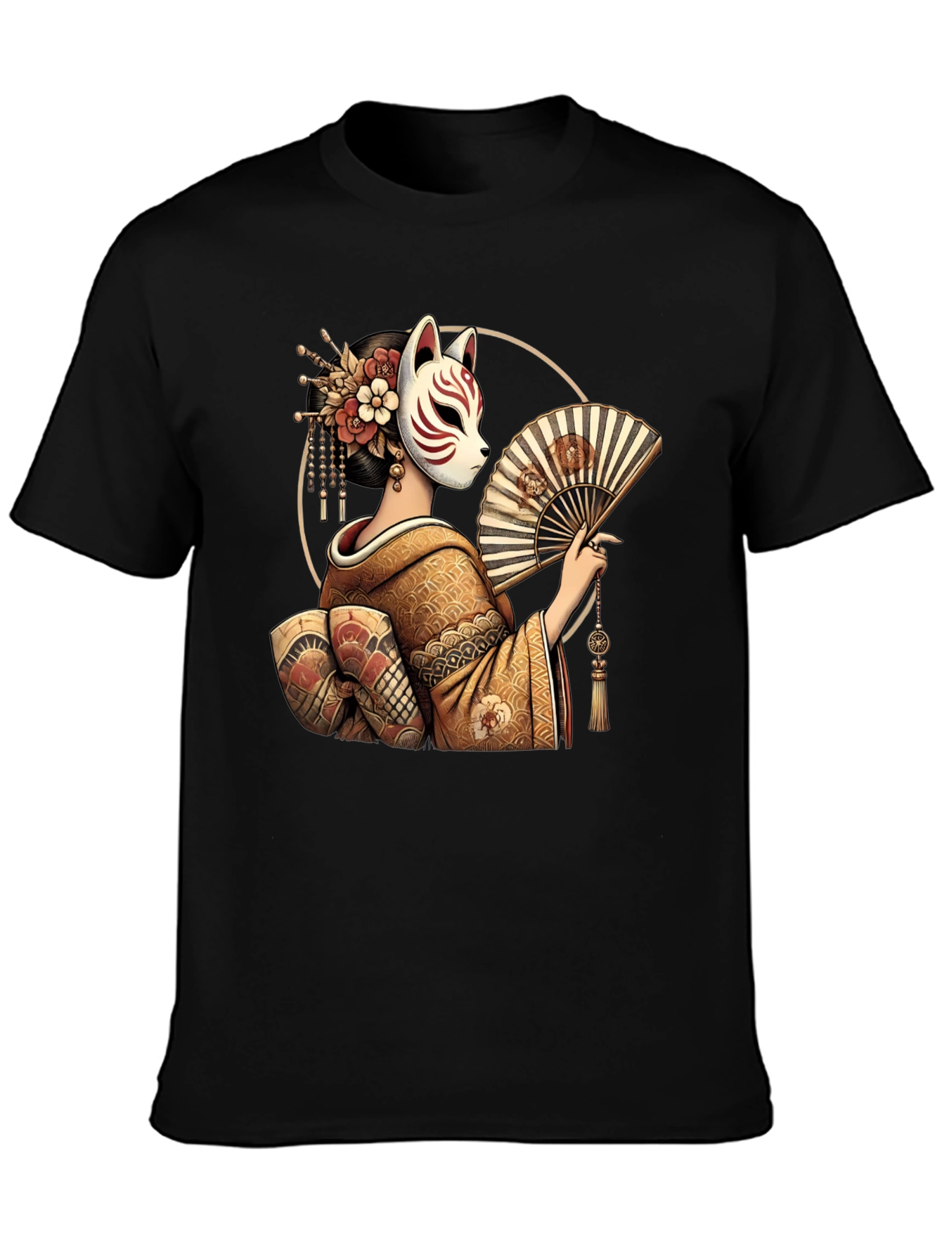 Fox Mask Geisha Graphic Tee