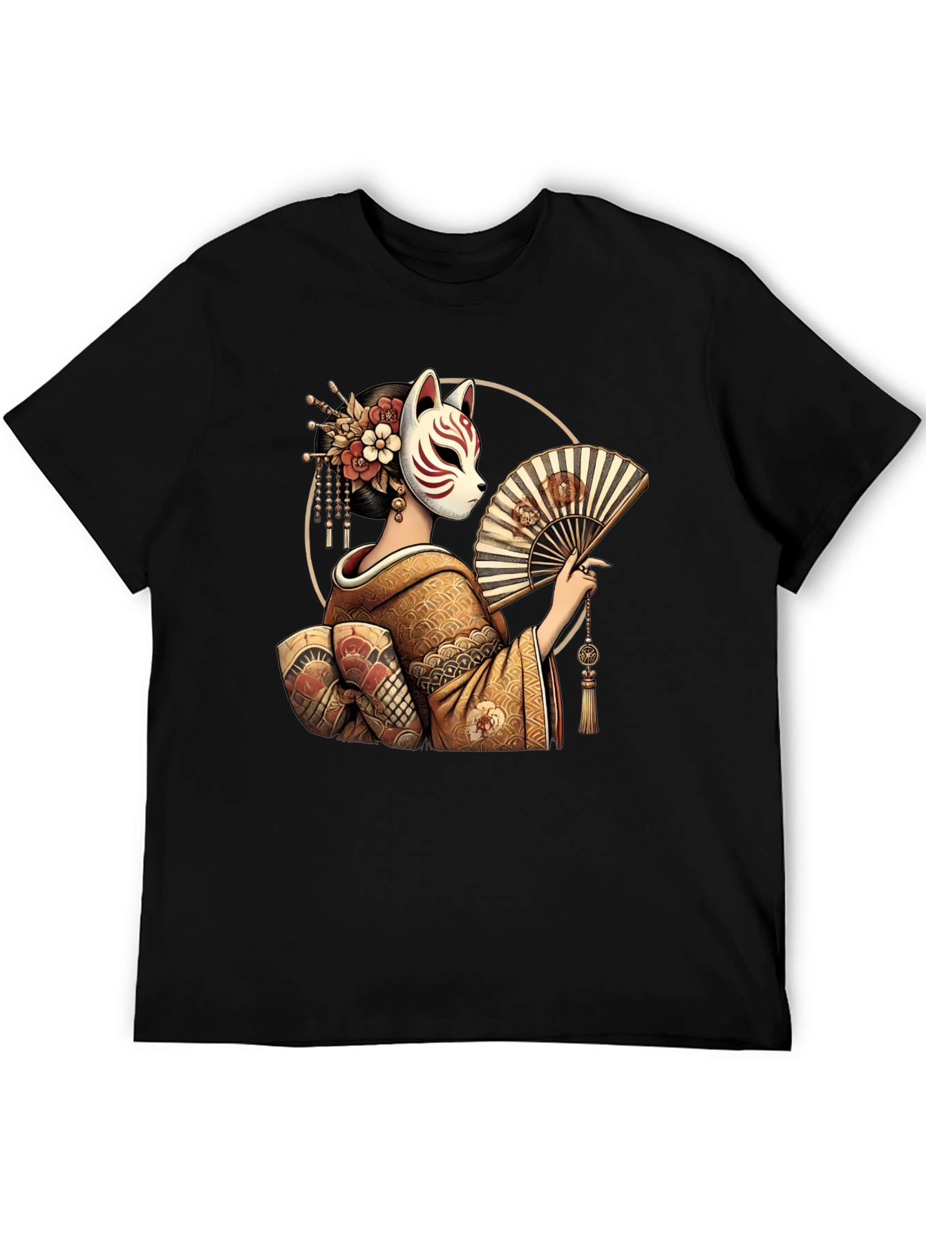 Fox Mask Geisha Graphic Tee