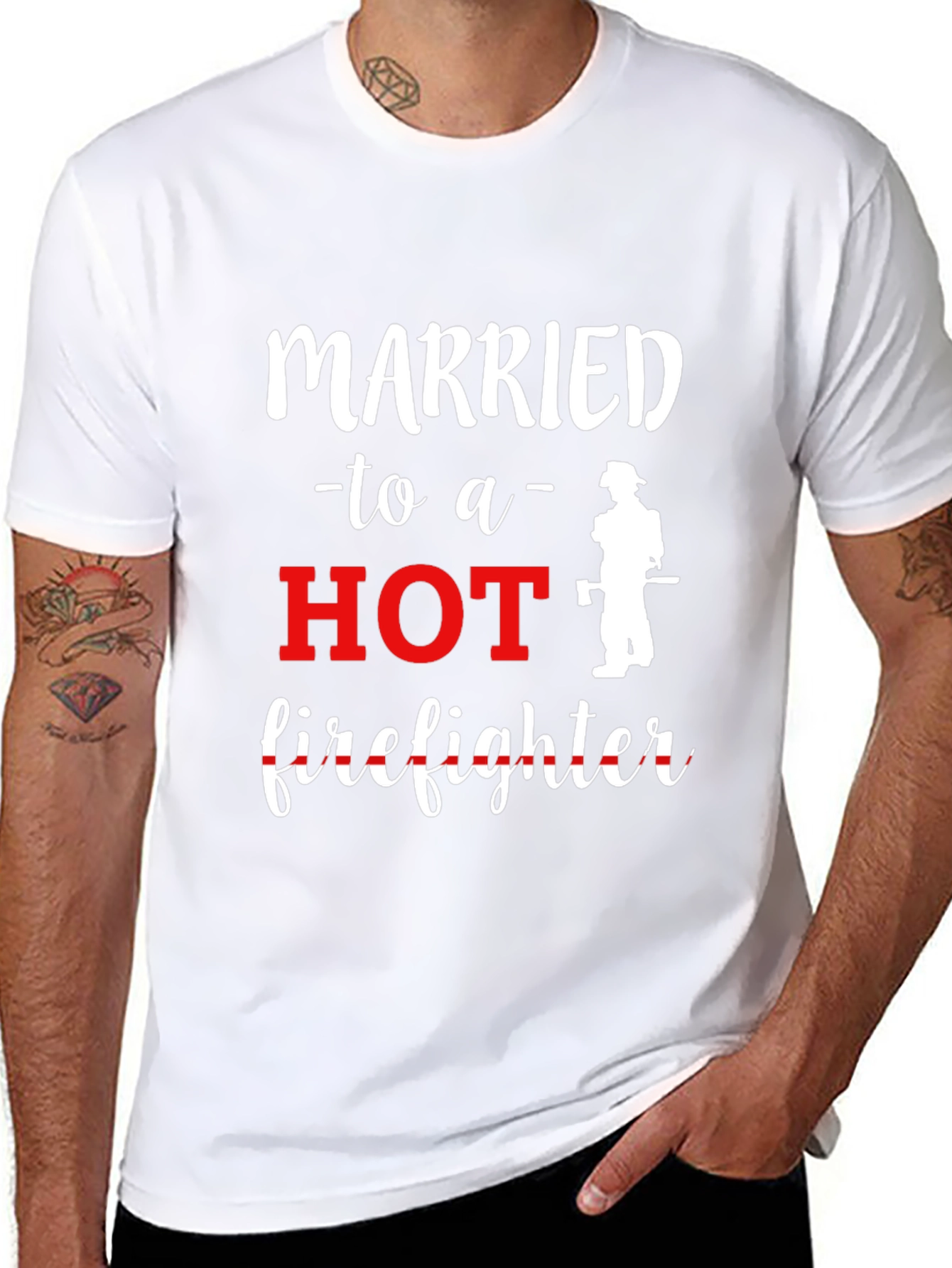 Married to a HOT Firefighter Graphic T-Shirt
