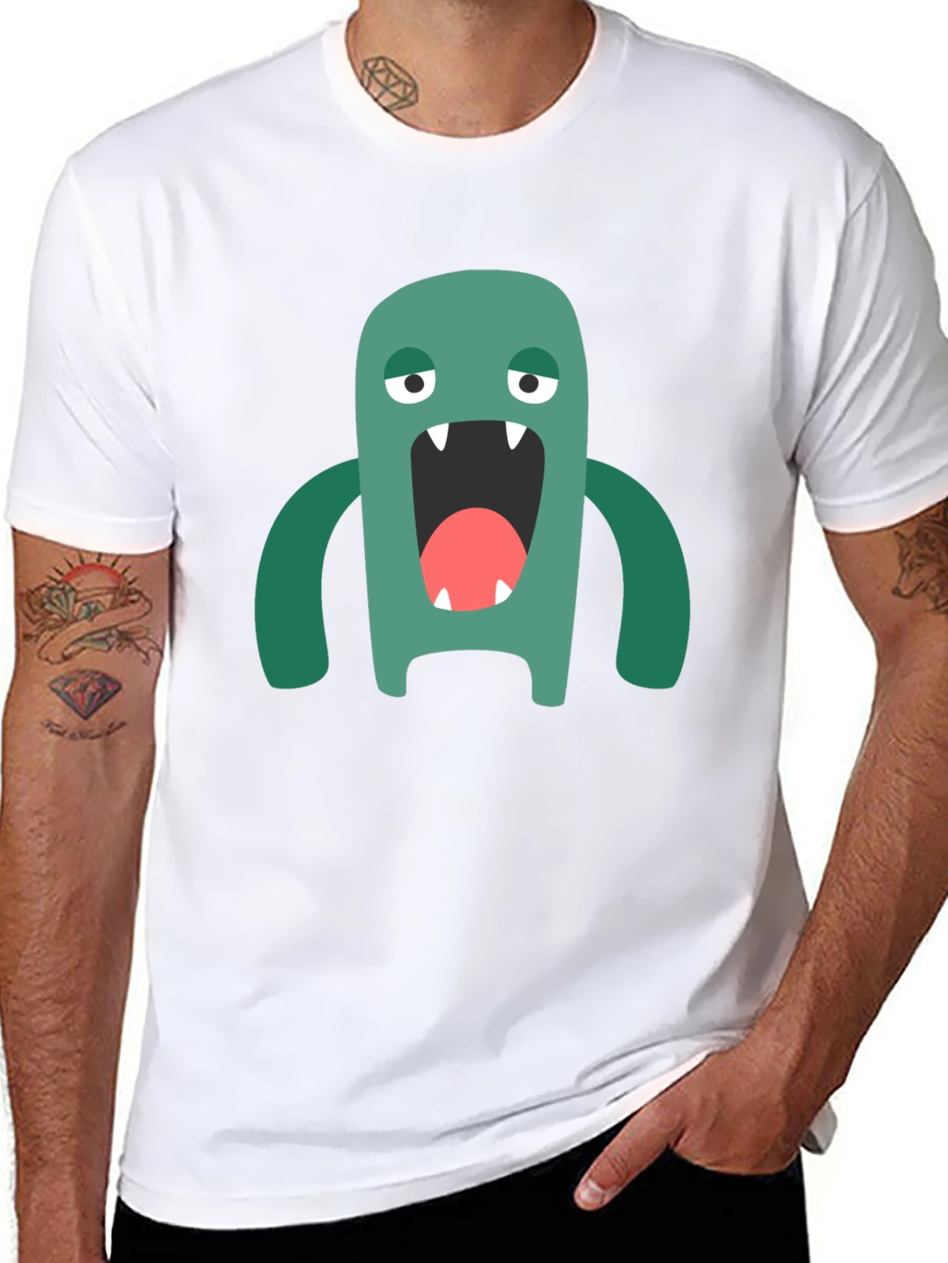 Monster Graphic Tee - Mens Black T-Shirt
