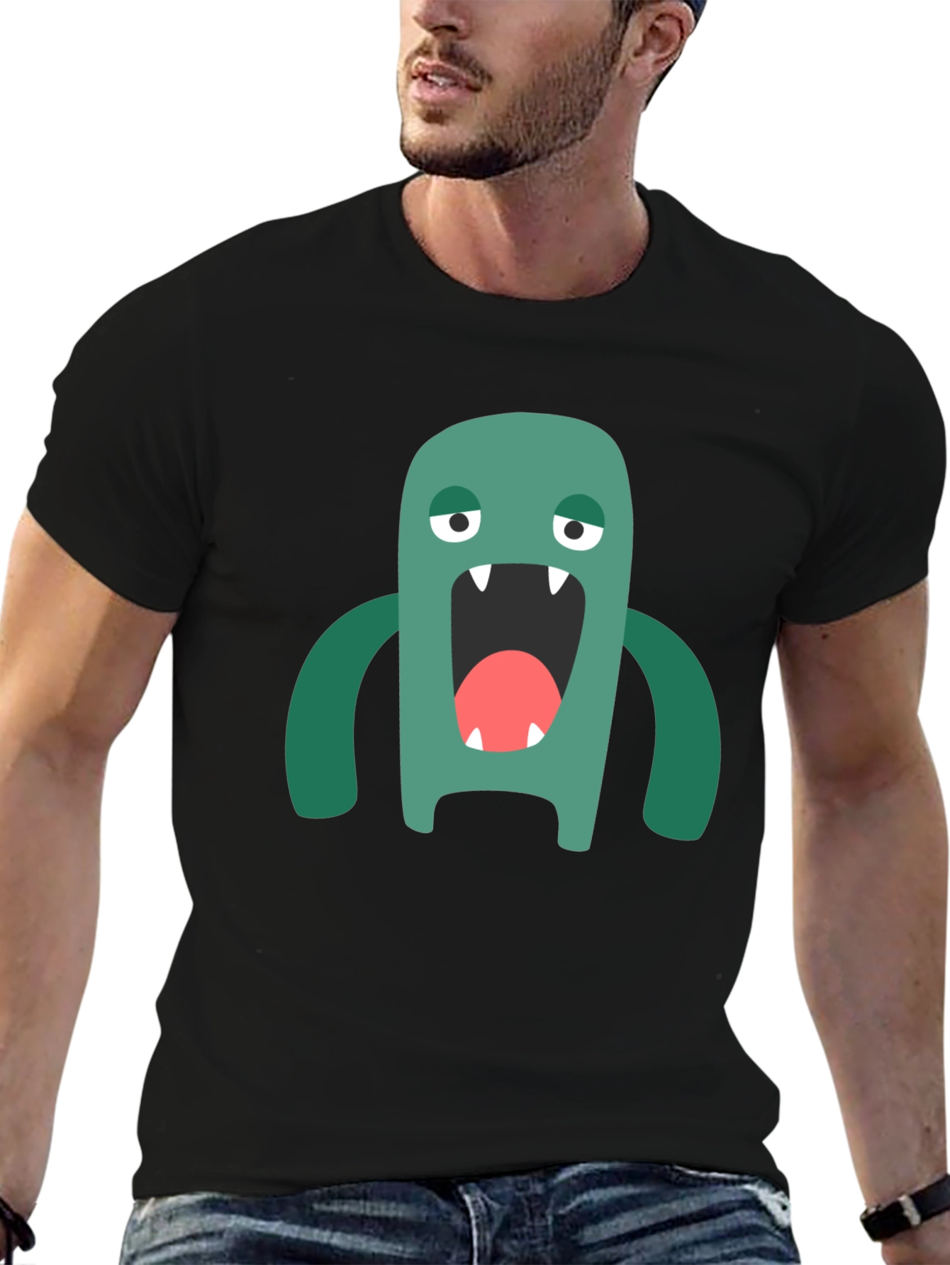 Monster Graphic Tee - Mens Black T-Shirt