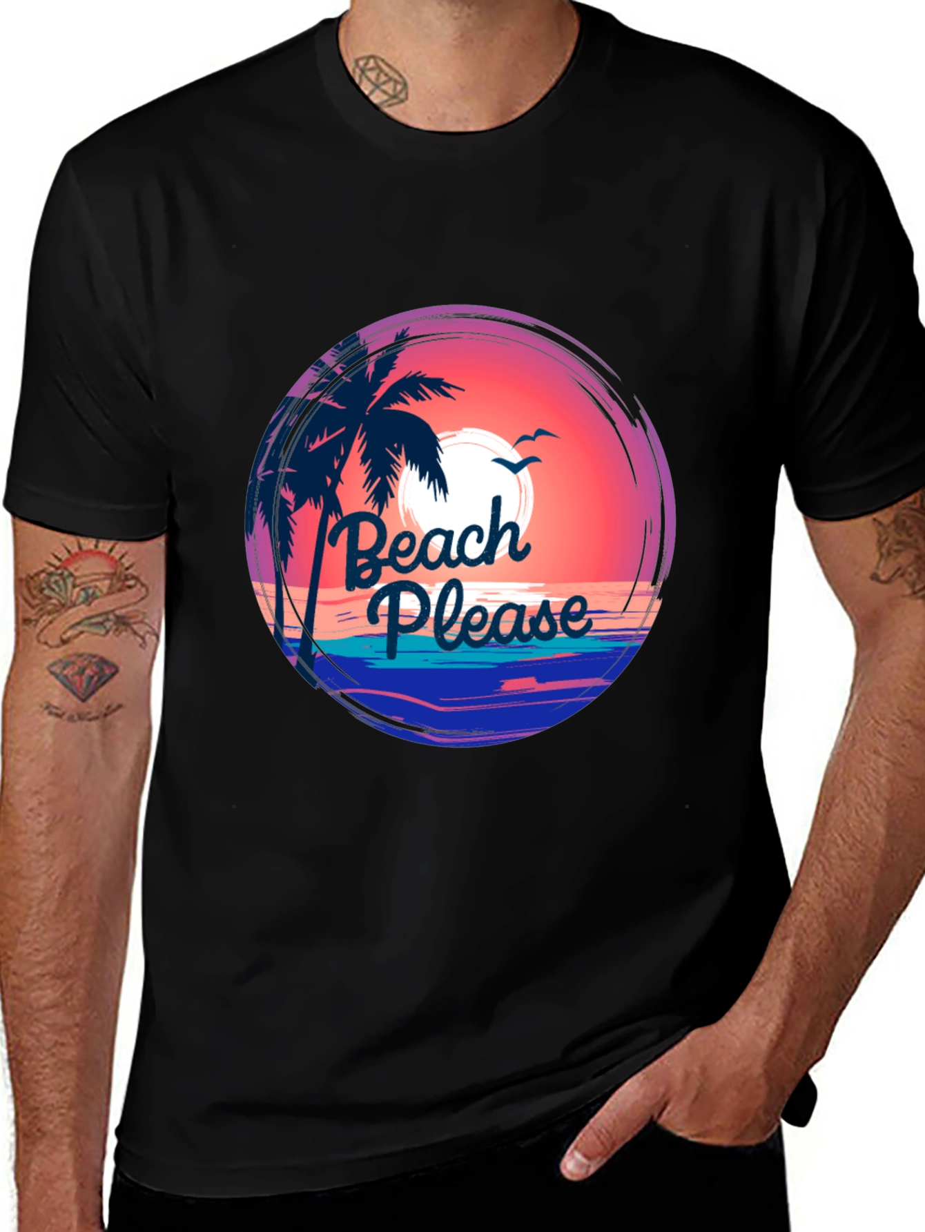 Beach Please Graphic Tee - Summer Vibes T-Shirt