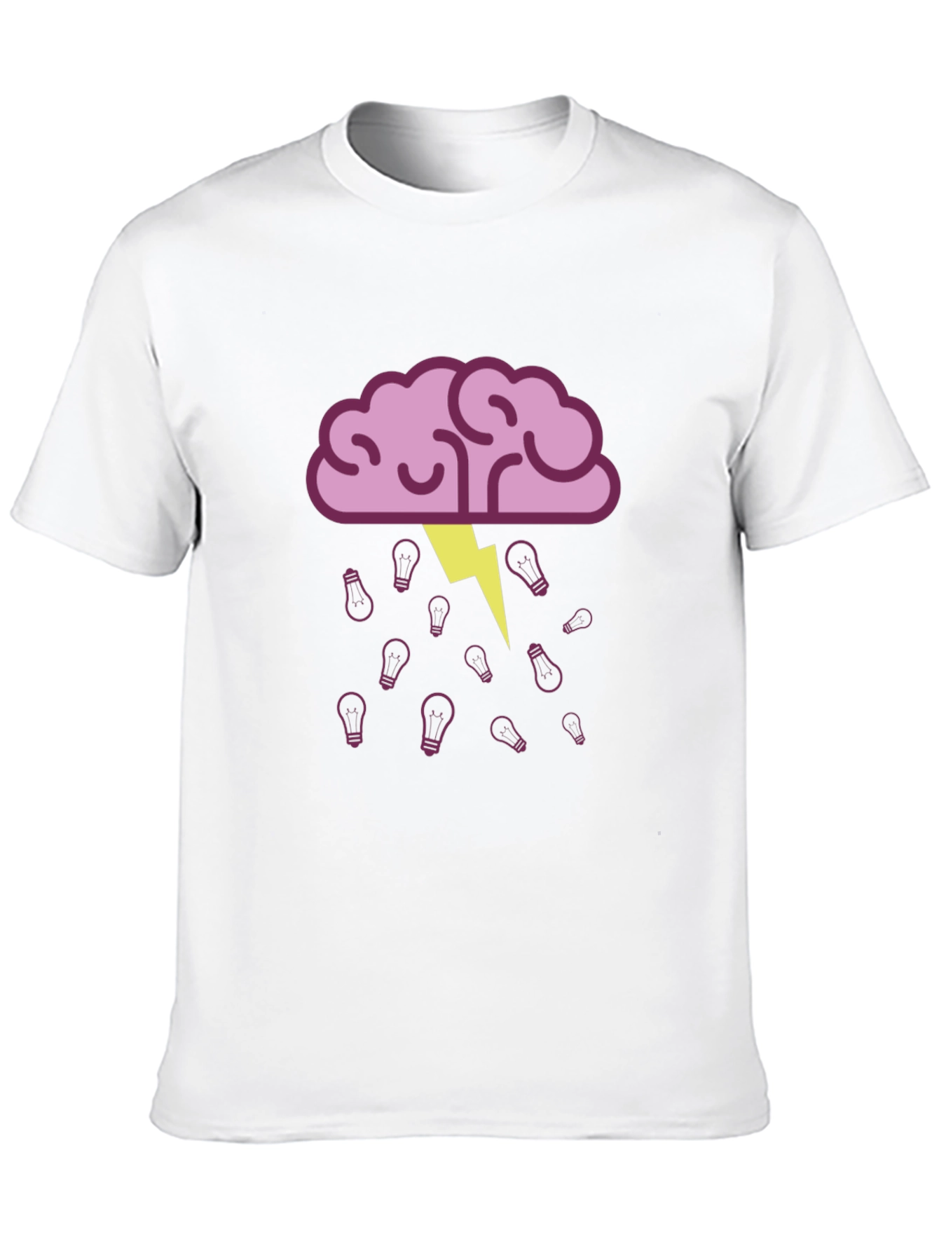 Brainstorming Black T-Shirt - Idea Lightbulb Design