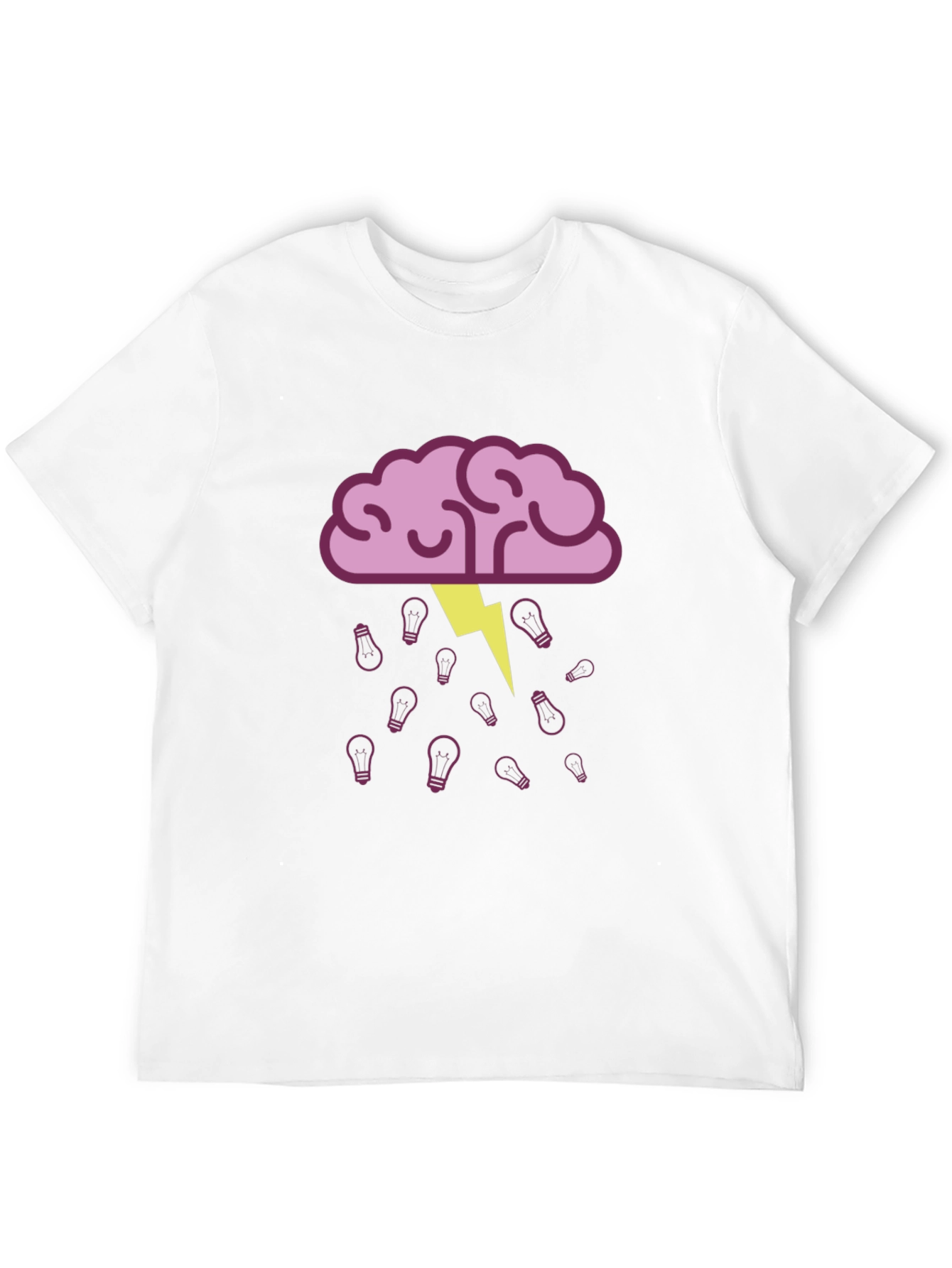 Brainstorming Black T-Shirt - Idea Lightbulb Design