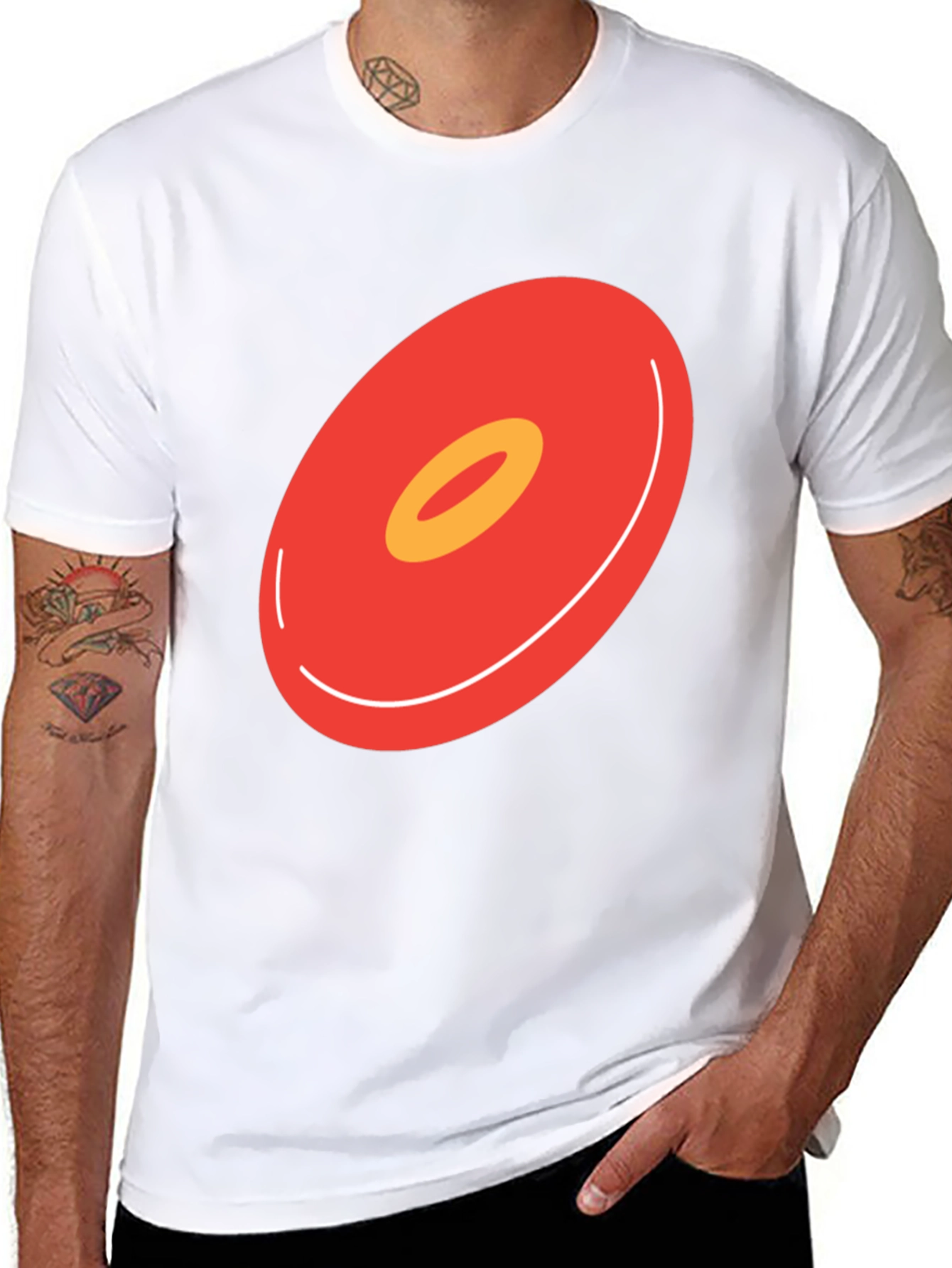 Abstract Donut Graphic T-Shirt