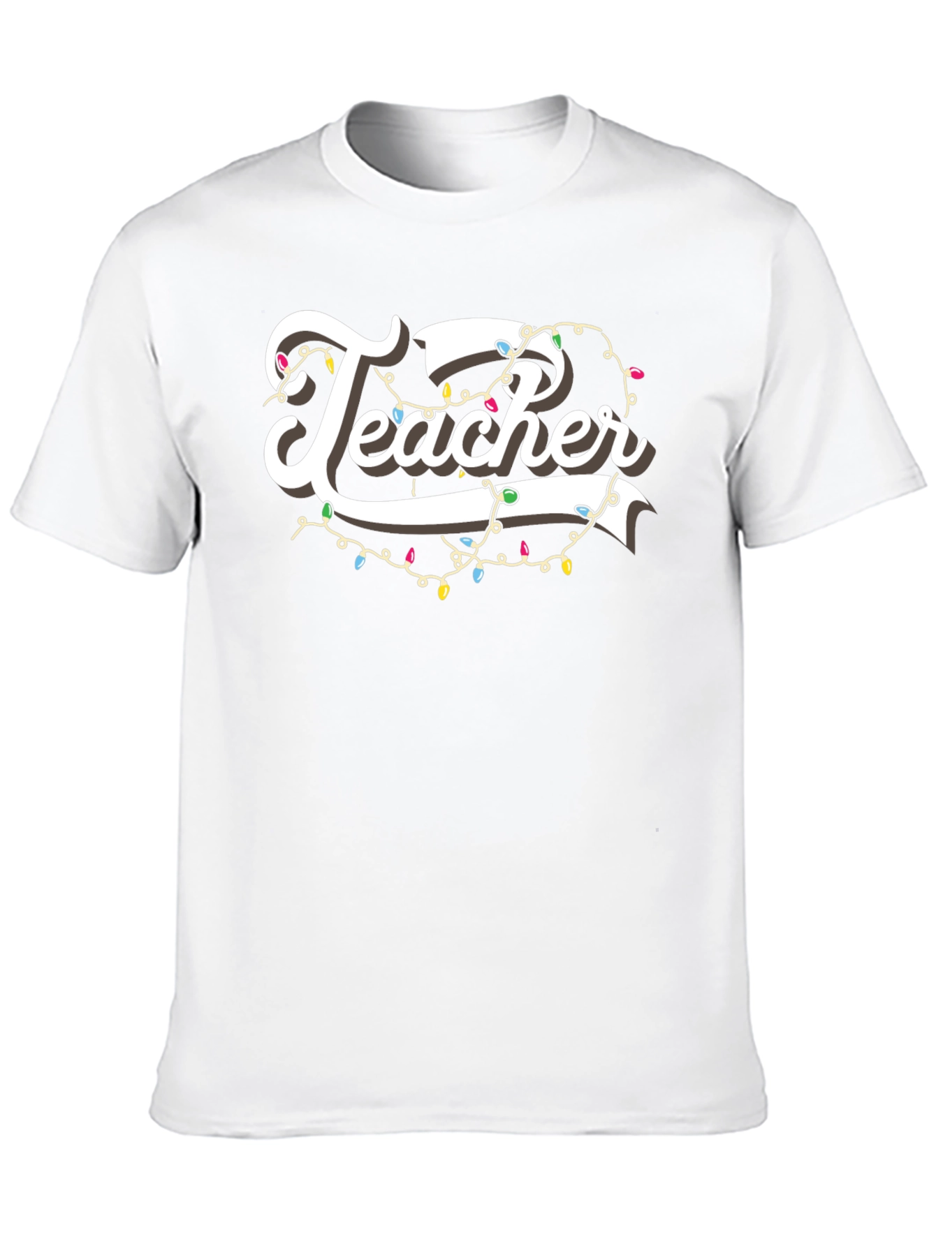 Teacher Christmas Lights Graphic T-Shirt