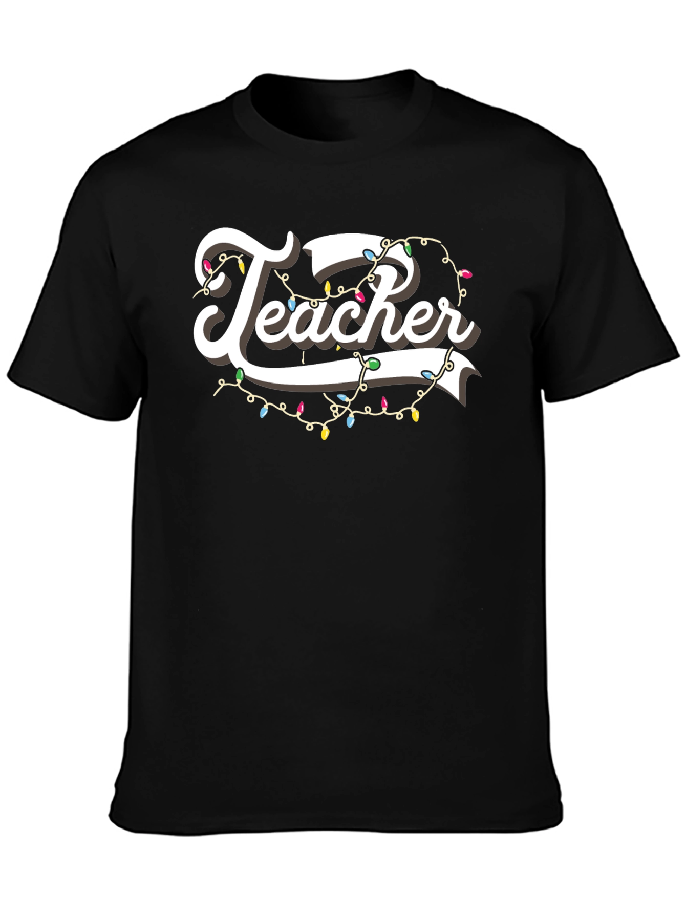 Teacher Christmas Lights Graphic T-Shirt