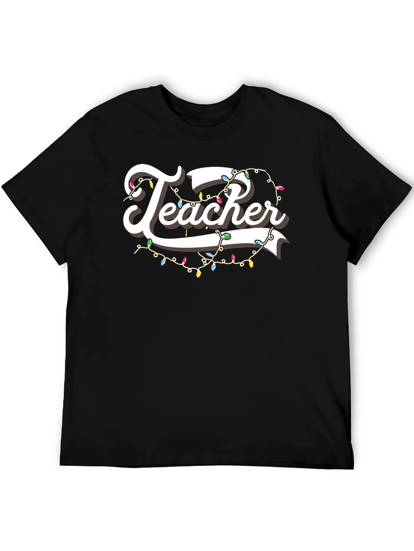 Teacher Christmas Lights Graphic T-Shirt