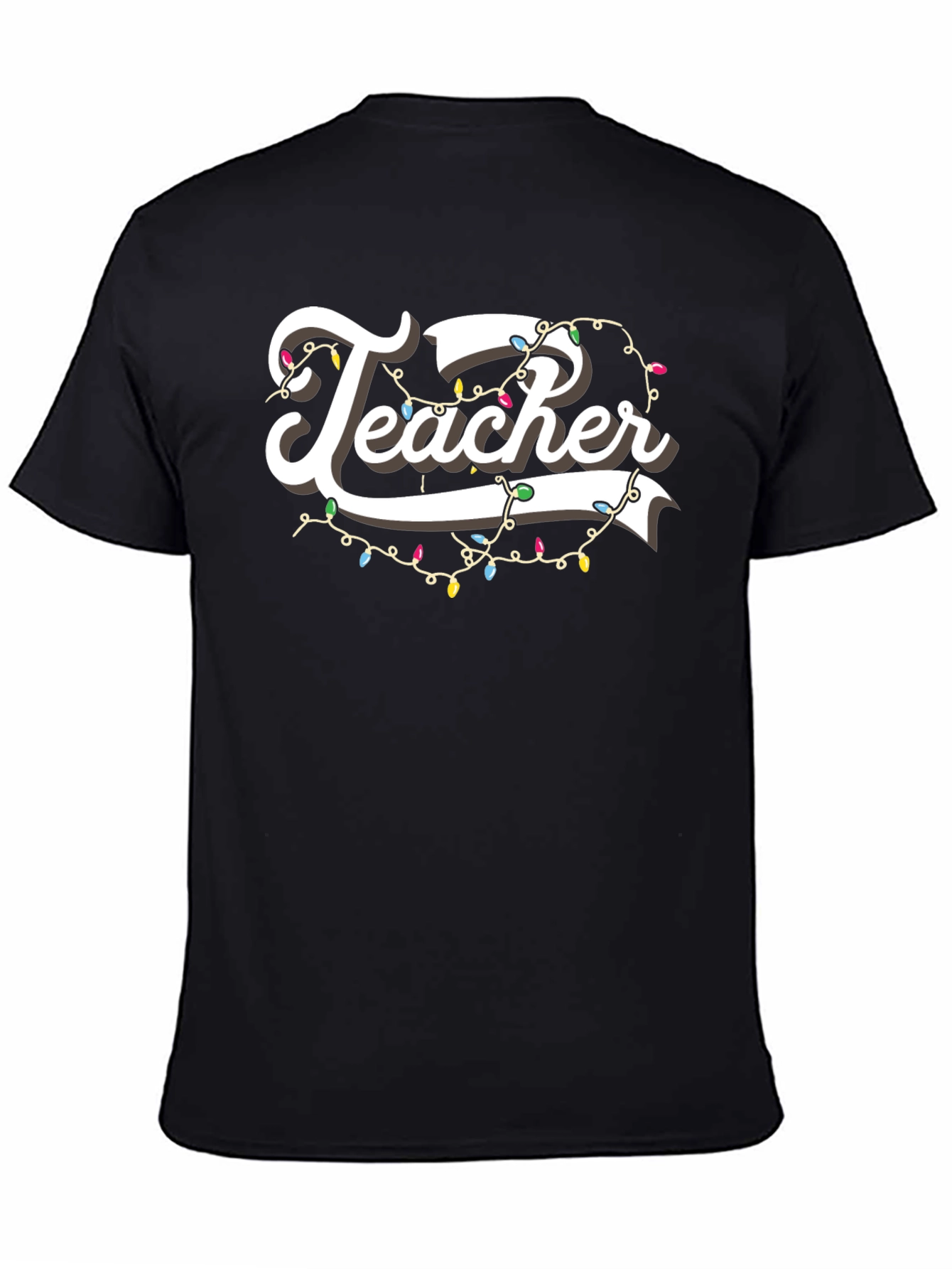 Teacher Christmas Lights Graphic T-Shirt