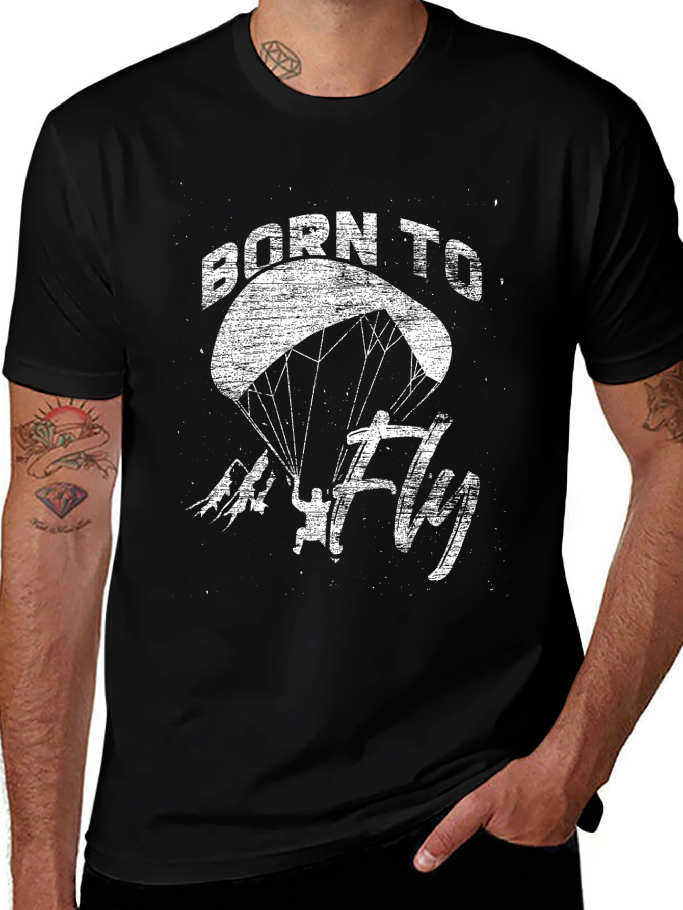 Born to Fly Paragliding T-Shirt