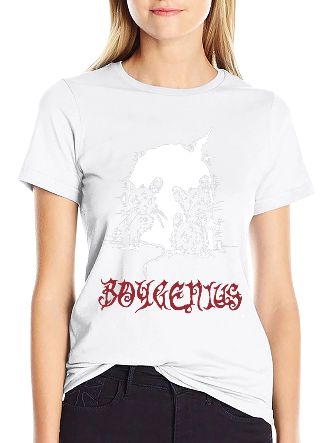 Boygenius Mice Band T-Shirt - Black Cotton Tee