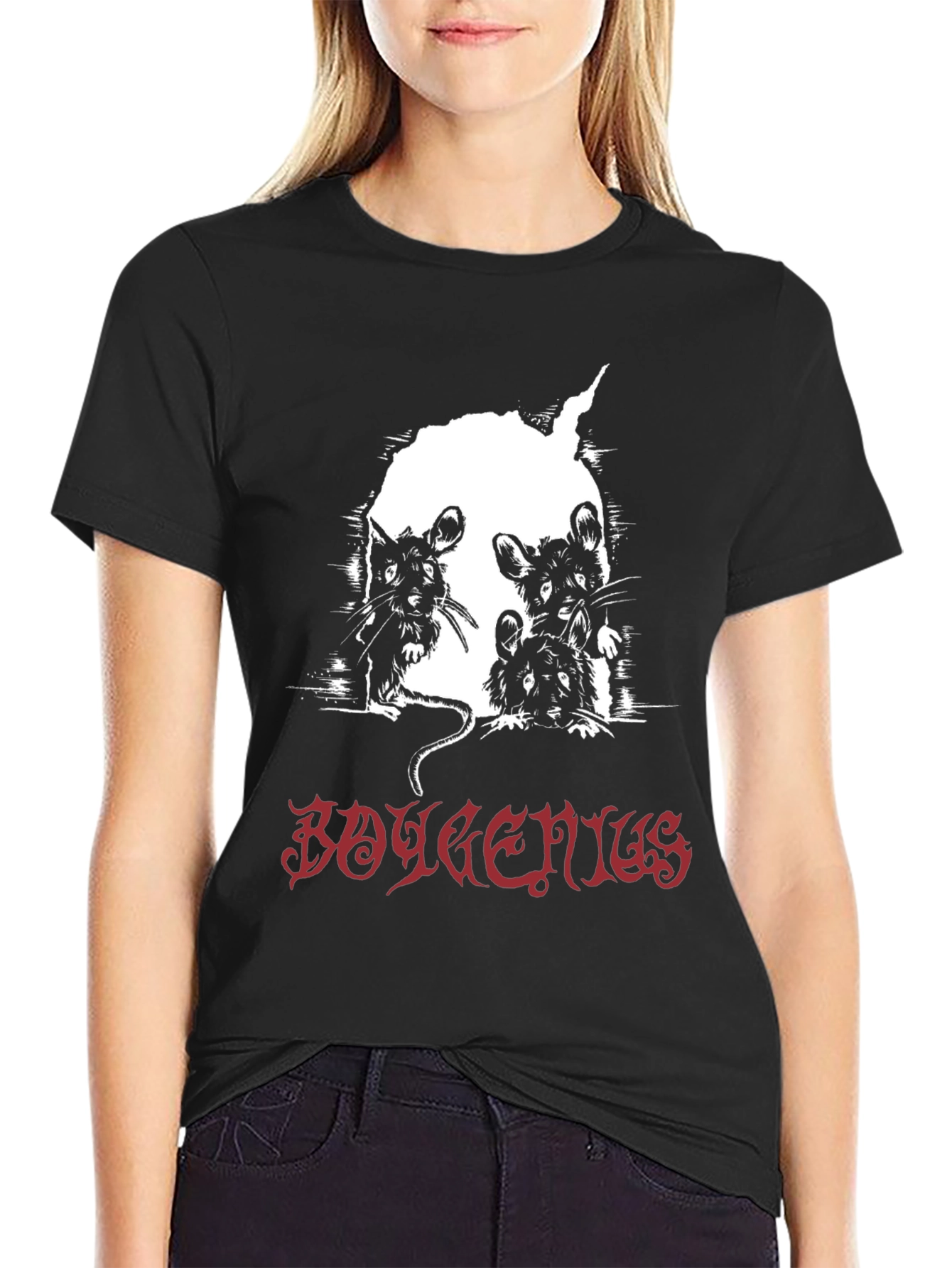 Boygenius Mice Band T-Shirt - Black Cotton Tee