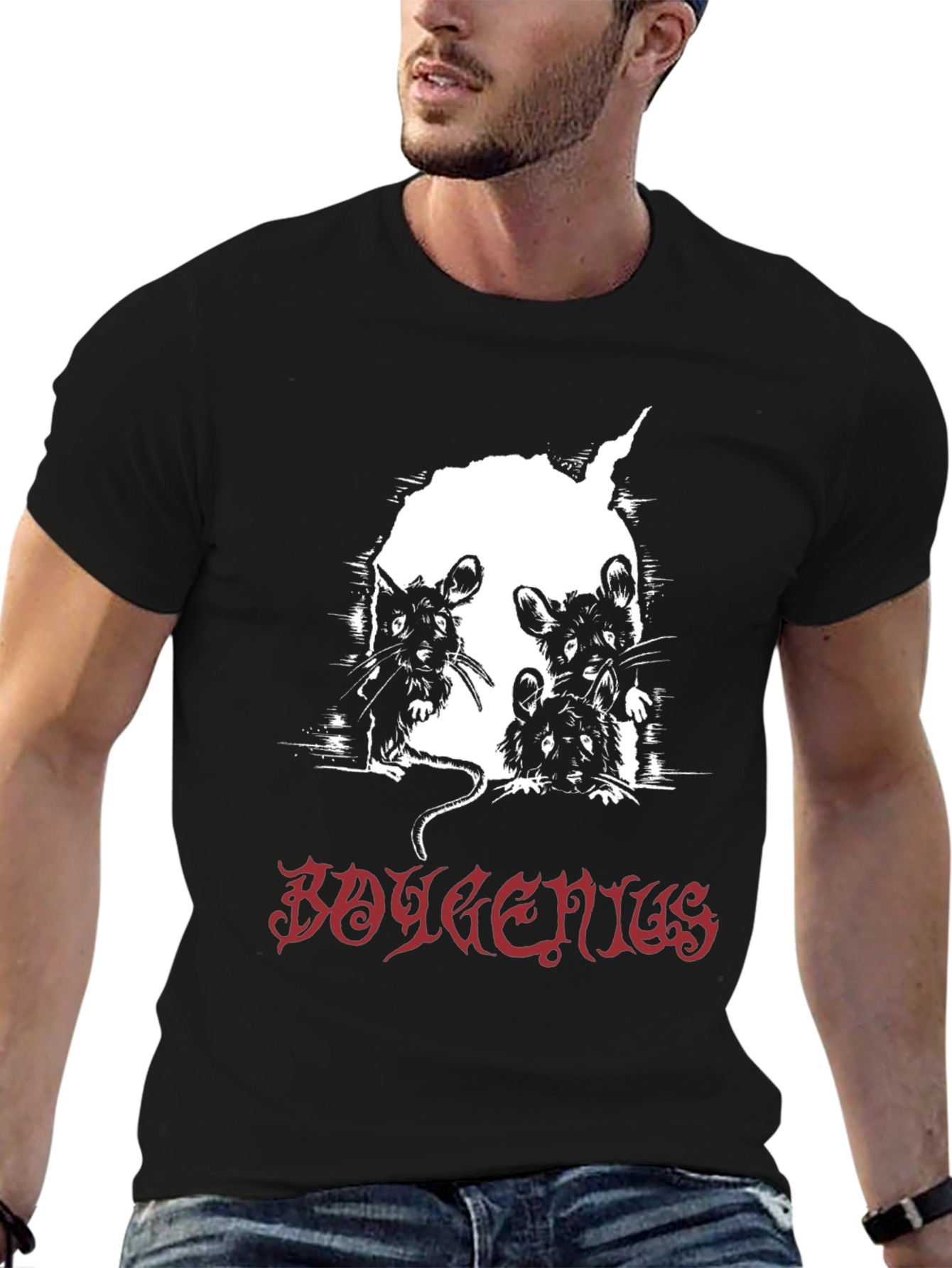 Boygenius Mice Band T-Shirt - Black Cotton Tee