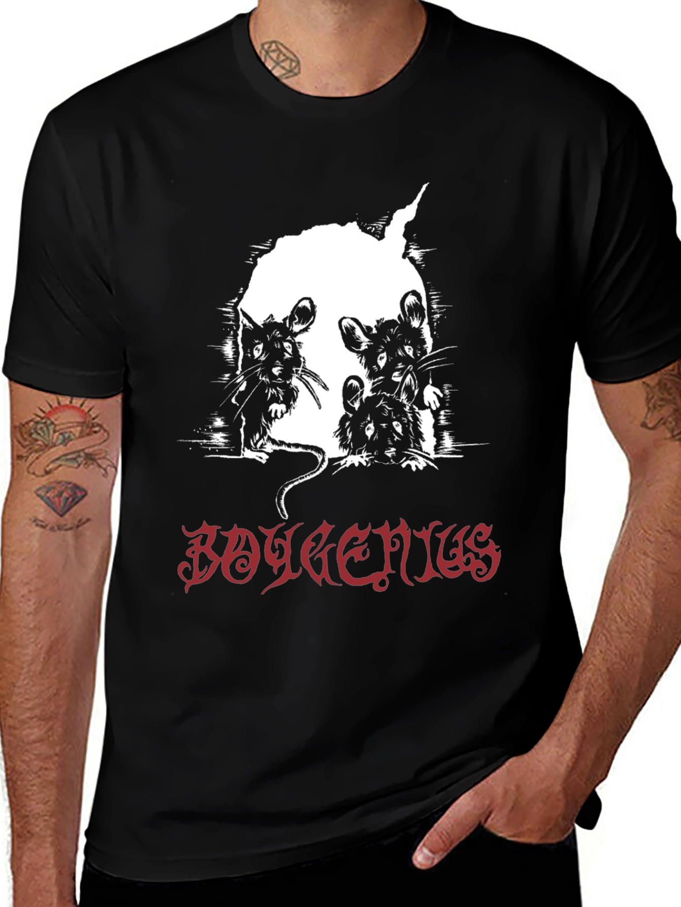 Boygenius Mice Band T-Shirt - Black Cotton Tee