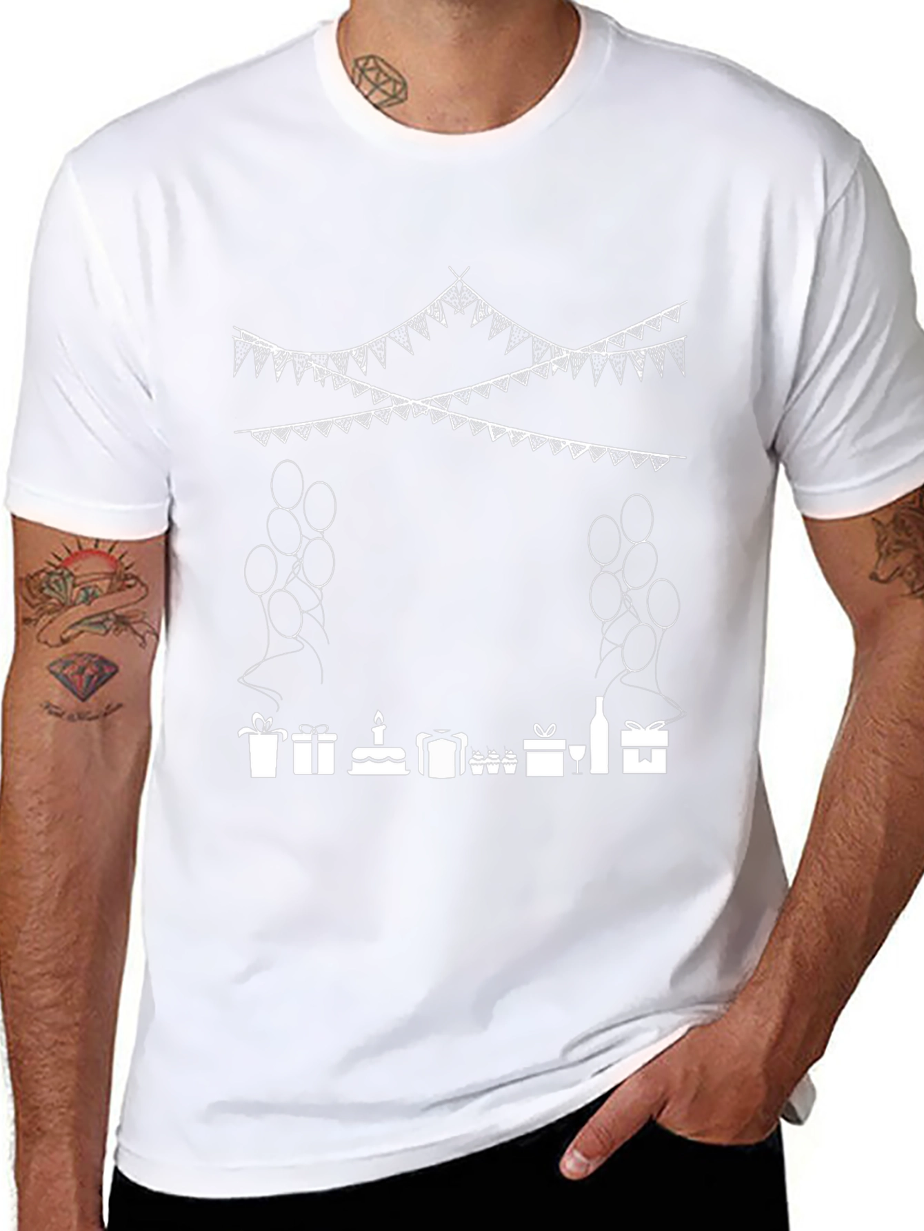 Birthday Celebration Graphic Tee - Black Cotton T-Shirt