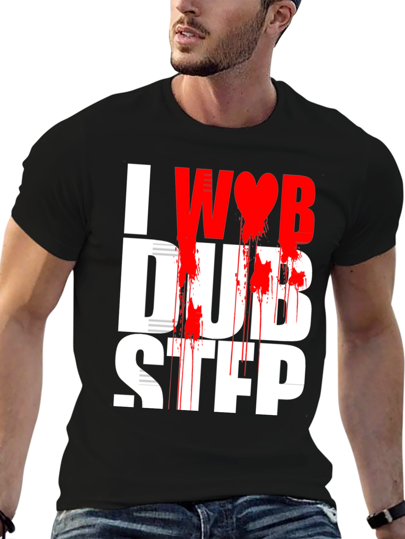 I Heart Dubstep Black Graphic Tee