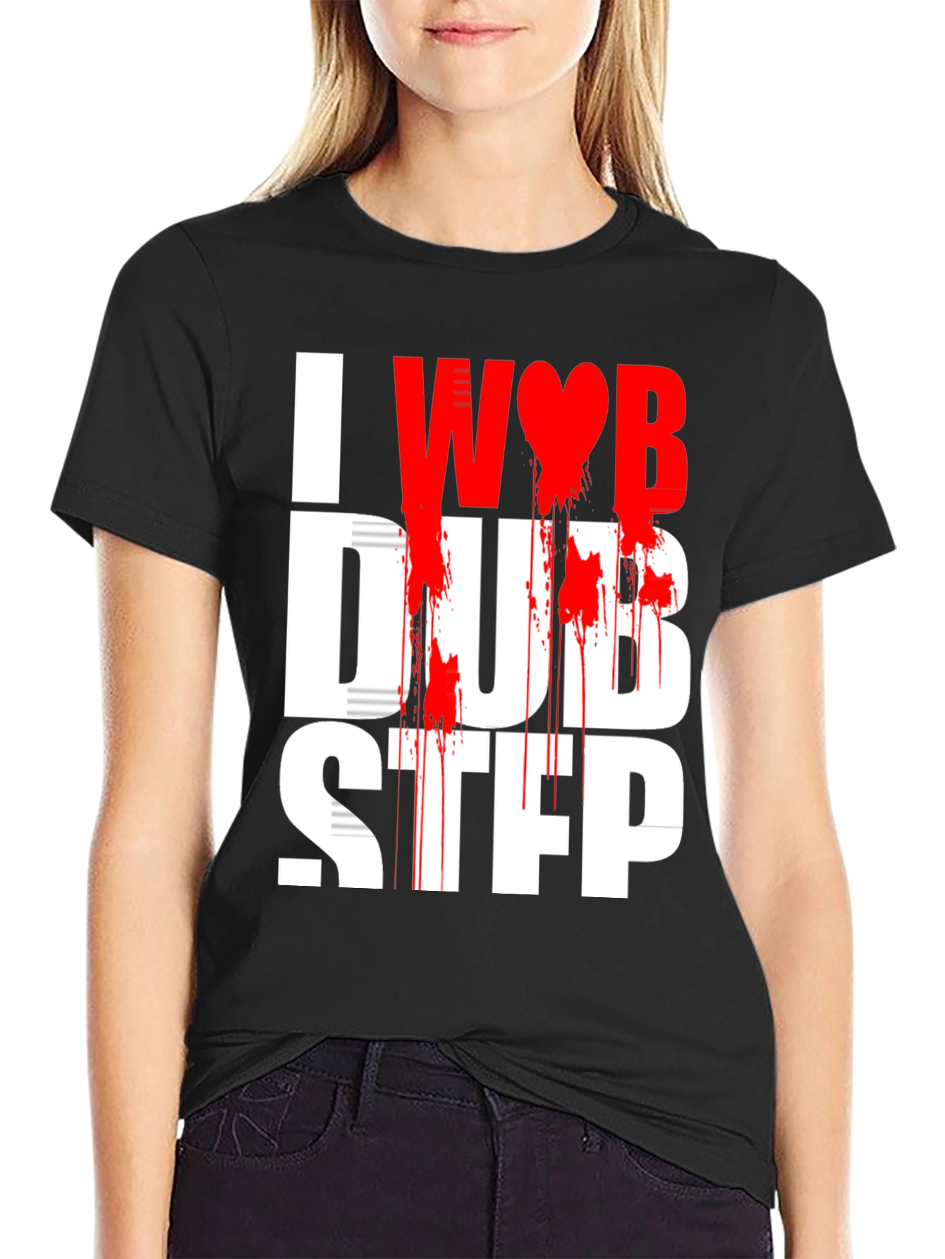 I Heart Dubstep Black Graphic Tee