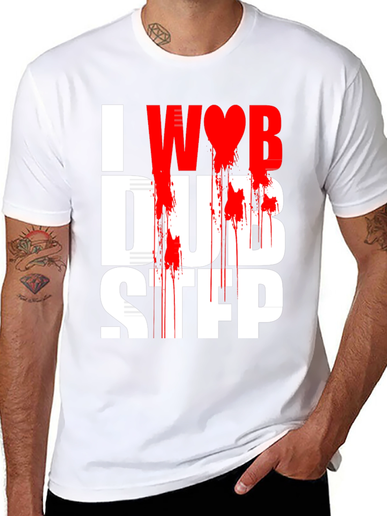 I Heart Dubstep Black Graphic Tee